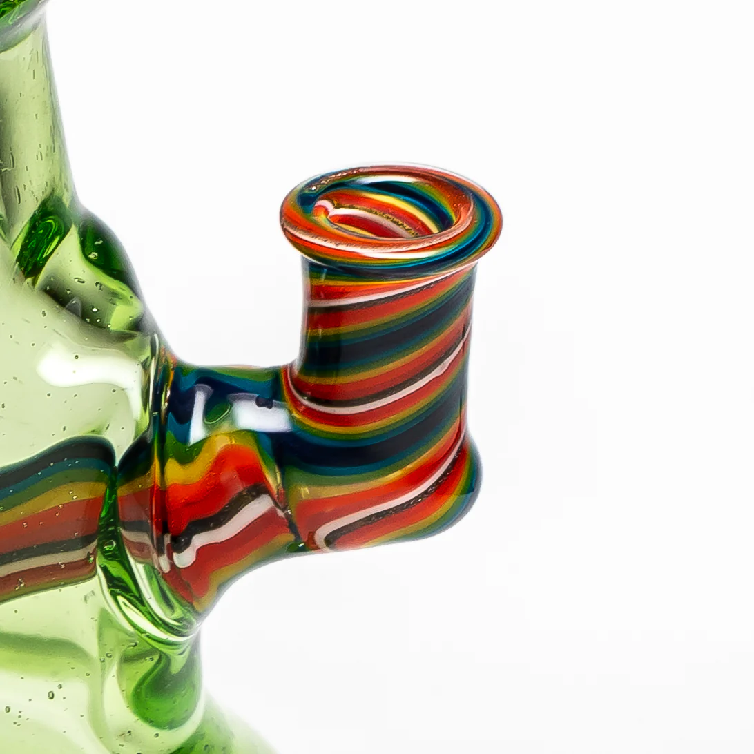Aaron Vigil - Horn Fat Bottom - Portland Green w/ Rainbow Linework - Image 3
