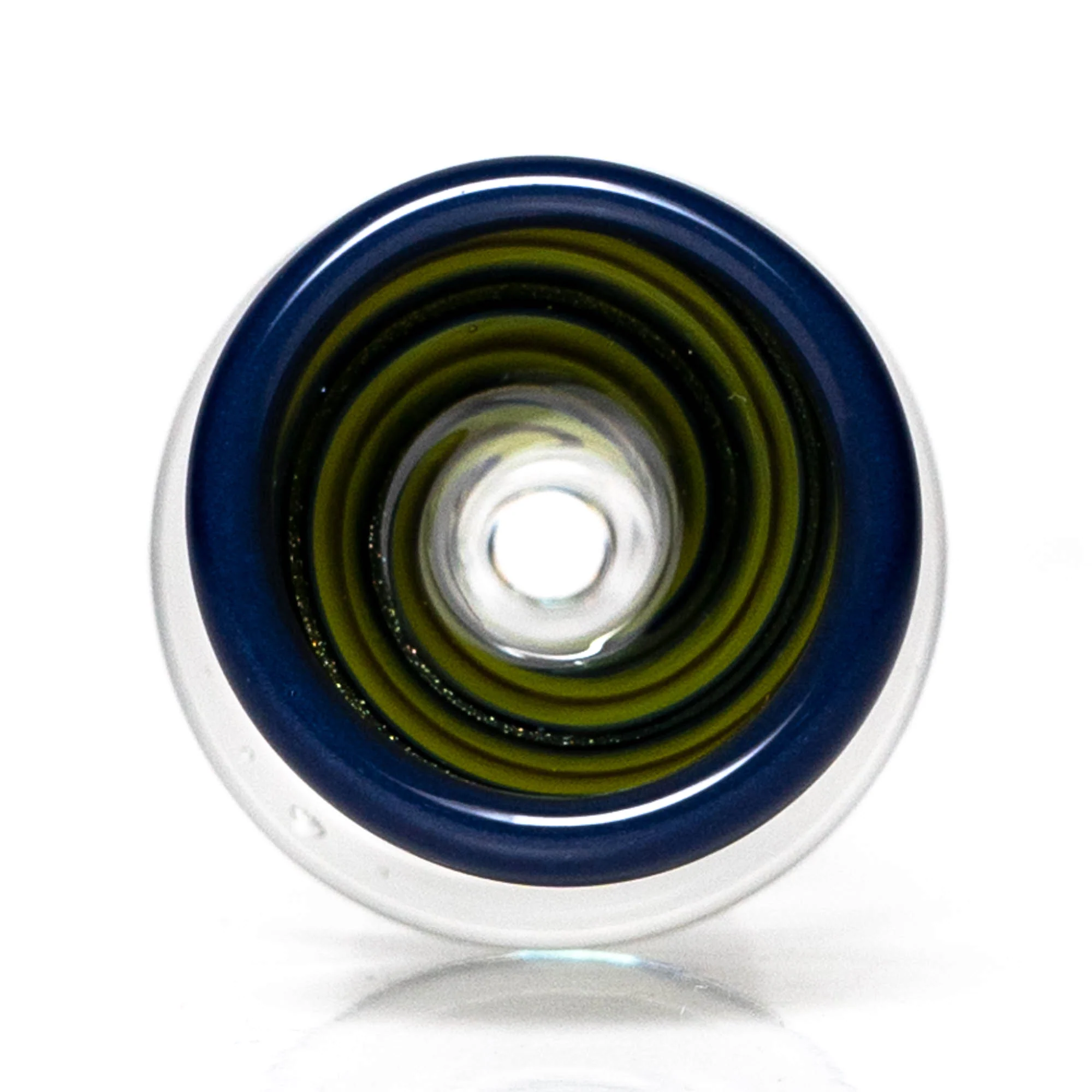 Aaron Vigil - Worked Martini Slide - 18mm - Green & Purple w/ Purple Lip - Image 2