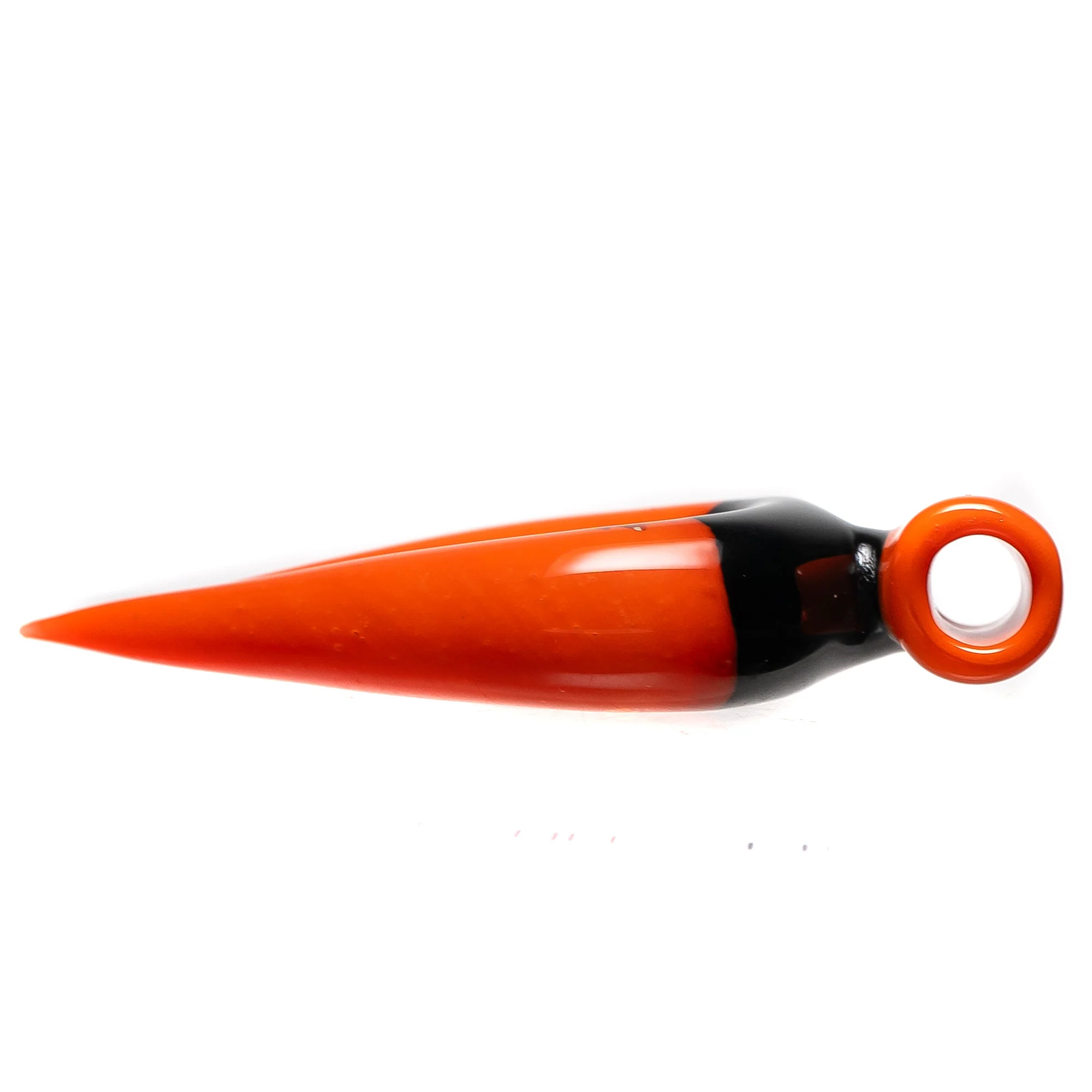 Aaron Vigil - Horn Pendant - Sunburst Orange & Black - Image 3