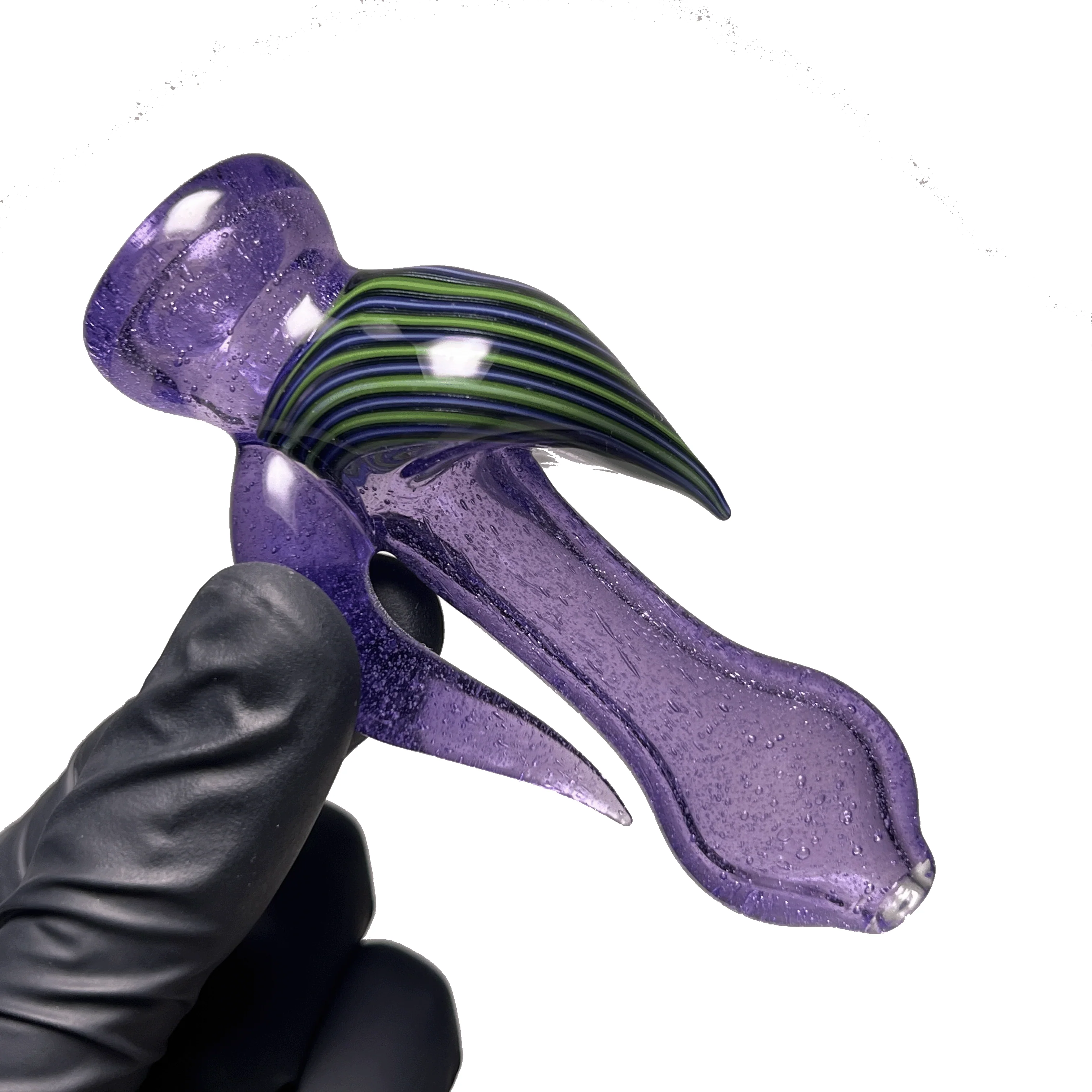Aaron Vigil - Teardrop Chillum - Purple Rain w/ Blue & Green Linework