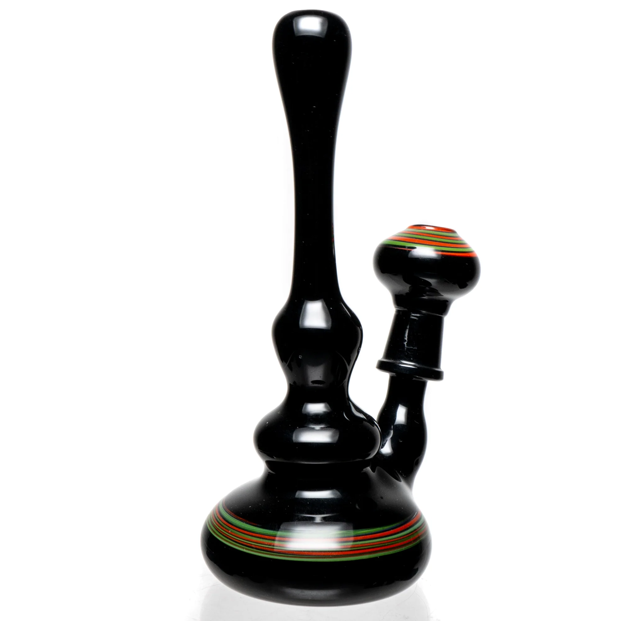 Barto - Fixed Mini Rig - Black w/ Green & Orange Swirl #2 - Image 2