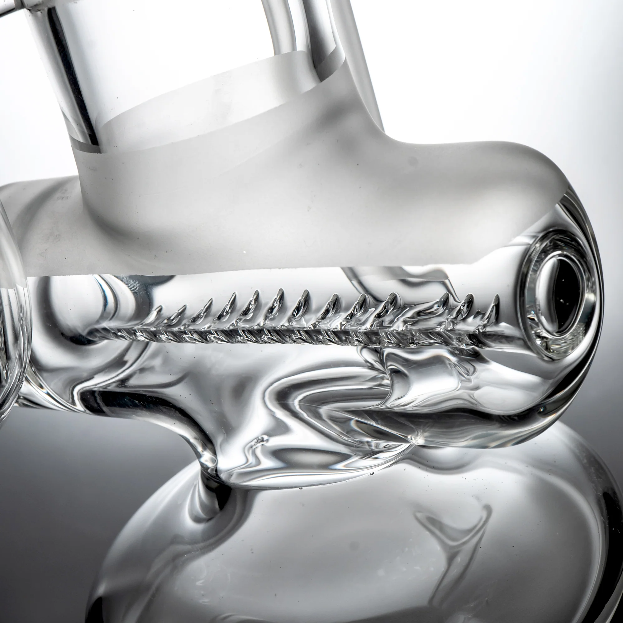 Ben Wilson - Hollow Foot Inline Recycler Tube w/ Triple Donut Perc - Sandblasted - Image 9