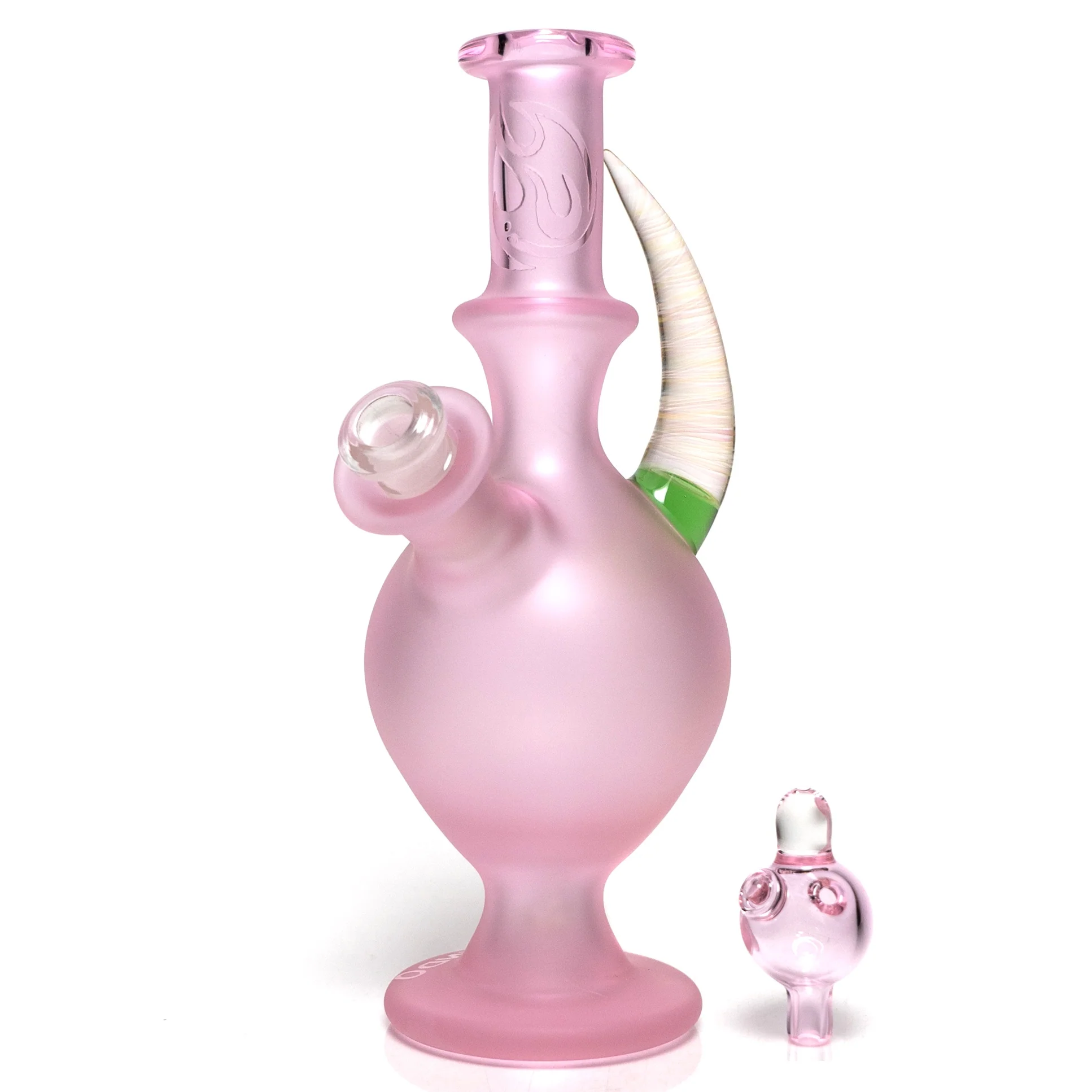 Brando - 10mm Full Blasted Ball Rig - Pink w/ Lime Juice - Fume Cluster Millie
