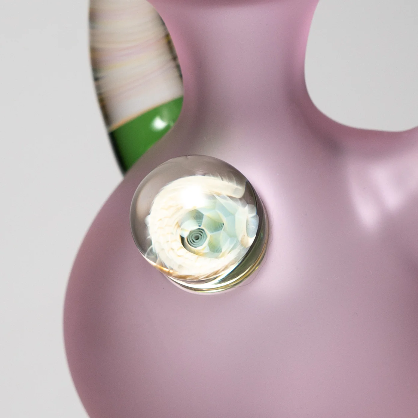 Brando - 10mm Full Blasted Ball Rig - Pink w/ Lime Juice - Fume Cluster Millie - Image 5