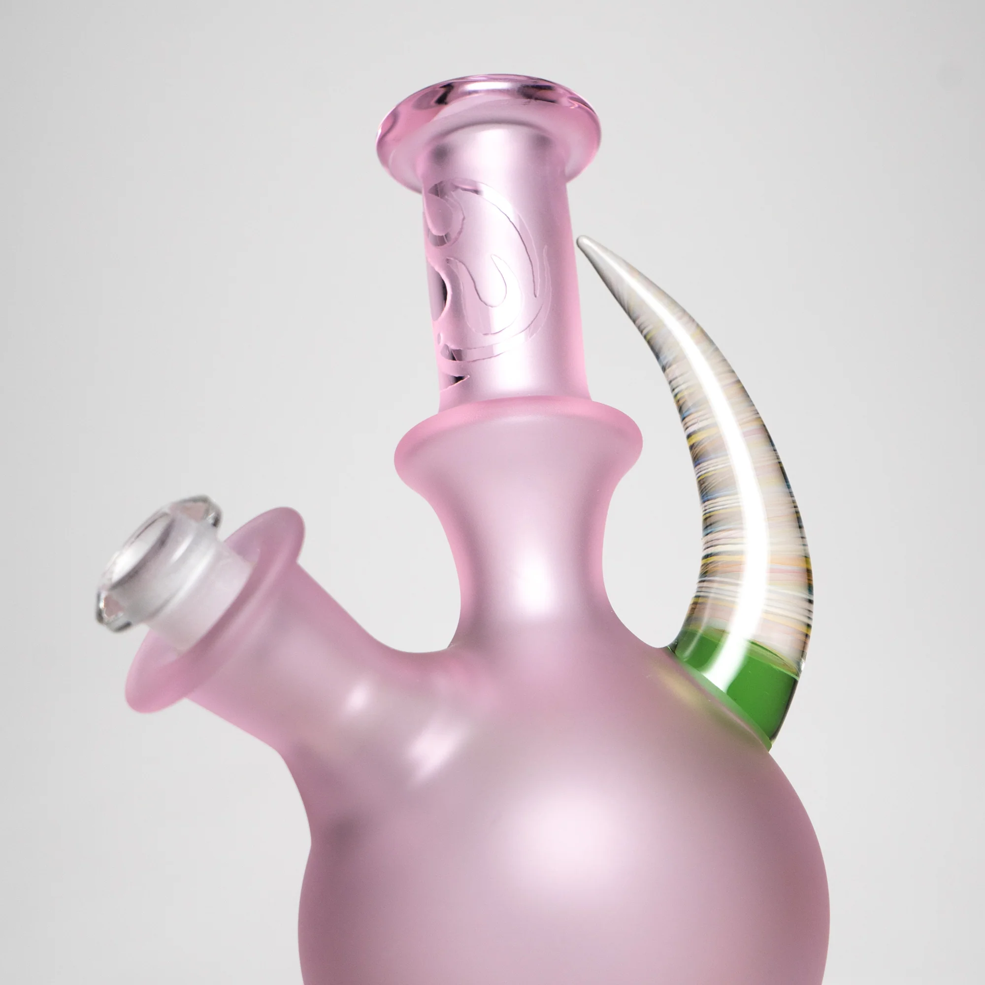 Brando - 10mm Full Blasted Ball Rig - Pink w/ Lime Juice - Fume Cluster Millie - Image 7