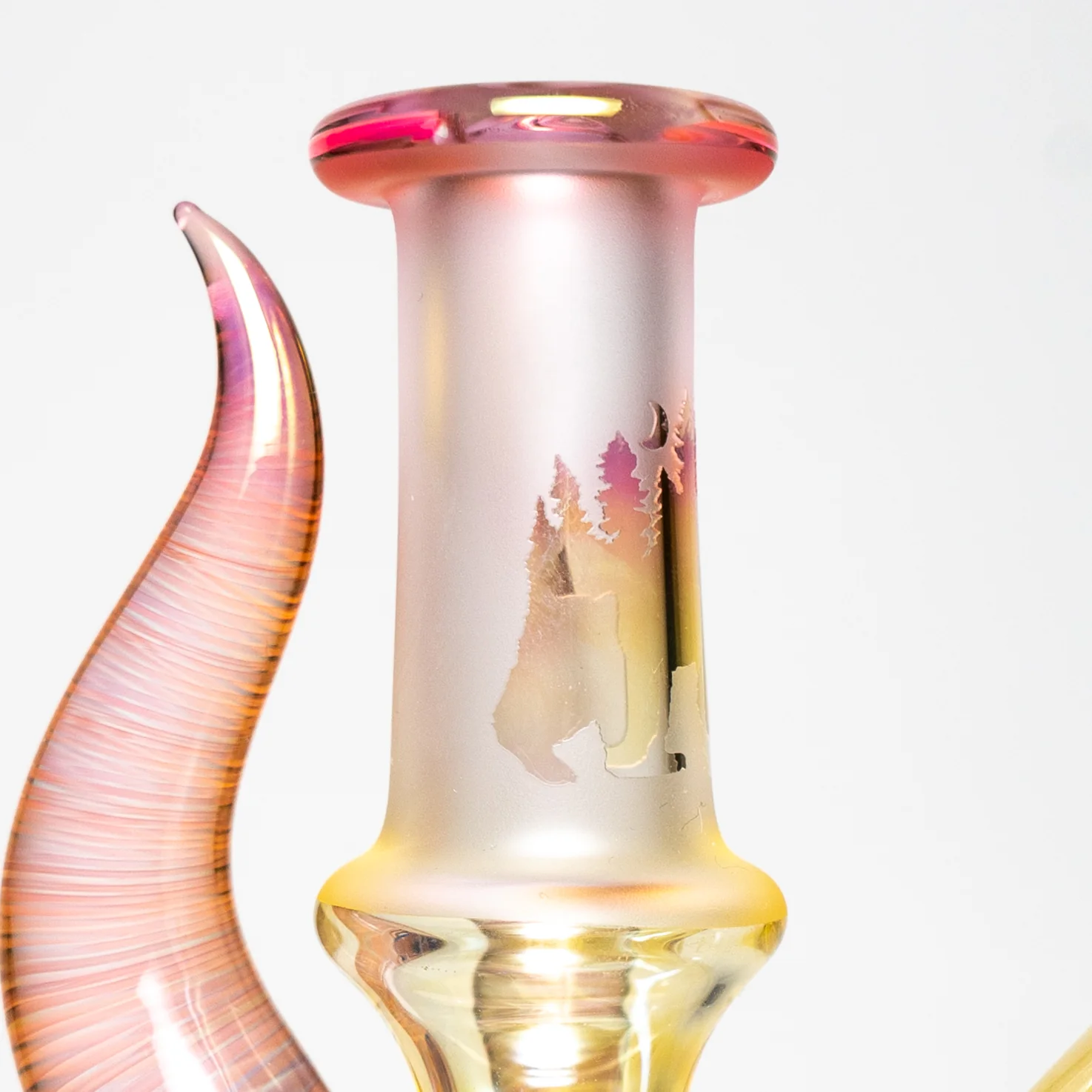 Brando - 10mm Fumed & Half Blasted Ball Rig - Cobalt - Honeycomb Millie #1 - Image 3