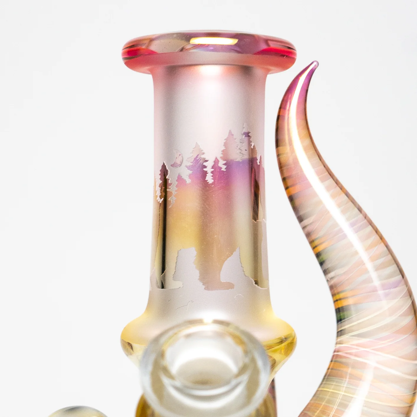 Brando - 10mm Fumed & Half Blasted Ball Rig - Cobalt - Honeycomb Millie #1 - Image 4
