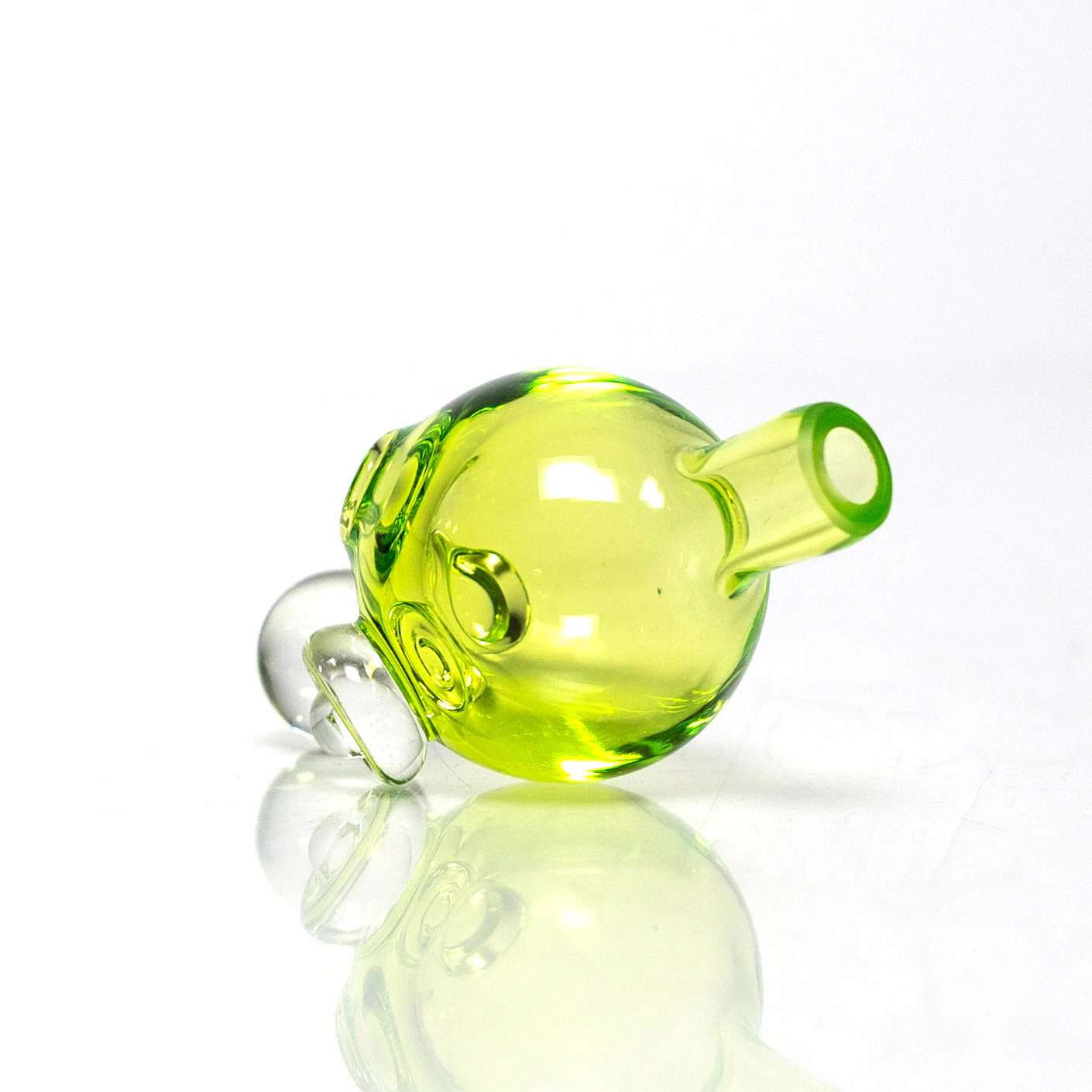 Brando - 10mm Half Blasted Ball Rig - Lime Juice w/ Cobalt - Thumby Millie - Image 15