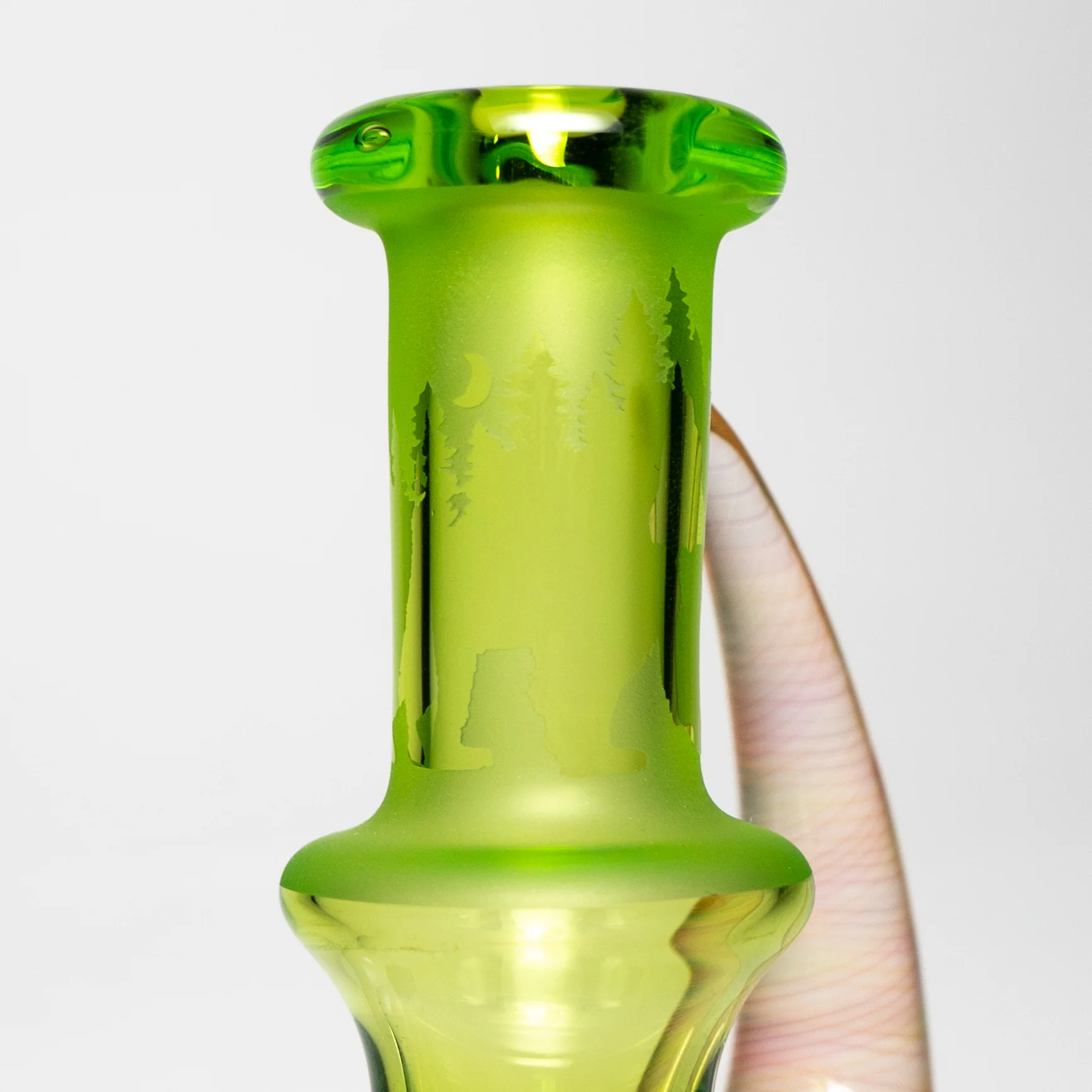 Brando - 10mm Half Blasted Ball Rig - Lime Juice w/ Cobalt - Thumby Millie - Image 4