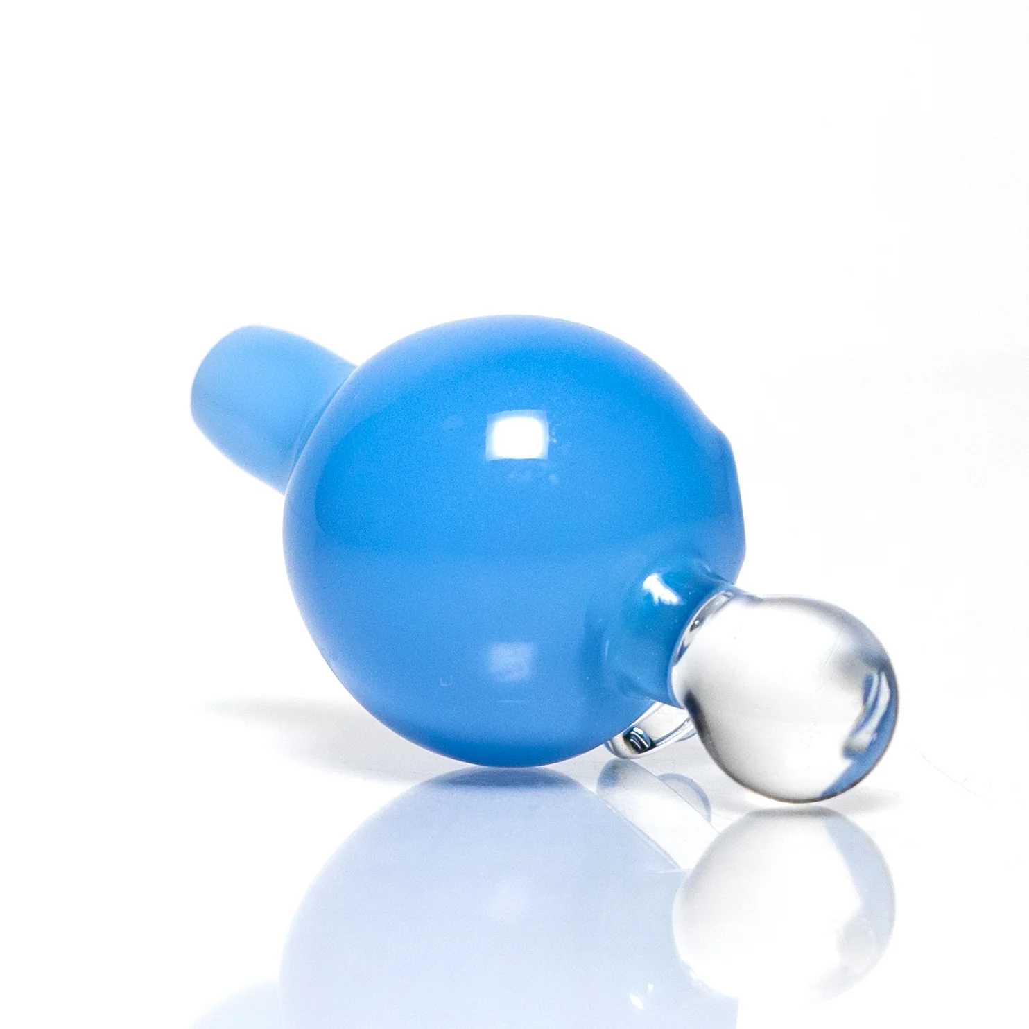 Brando - 10mm Half Blasted Ball Rig - Milky Blue w/ Cobalt - Blue Leaf Millie - Image 14