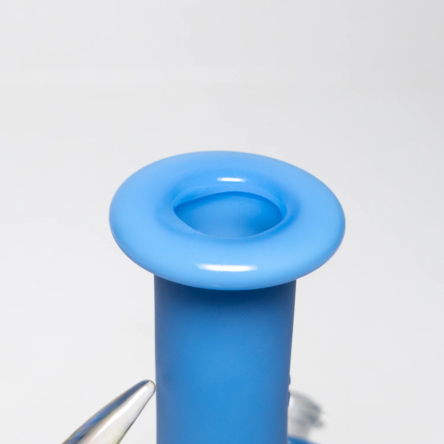 Brando - 10mm Half Blasted Ball Rig - Milky Blue w/ Cobalt - Blue Leaf Millie - Image 6