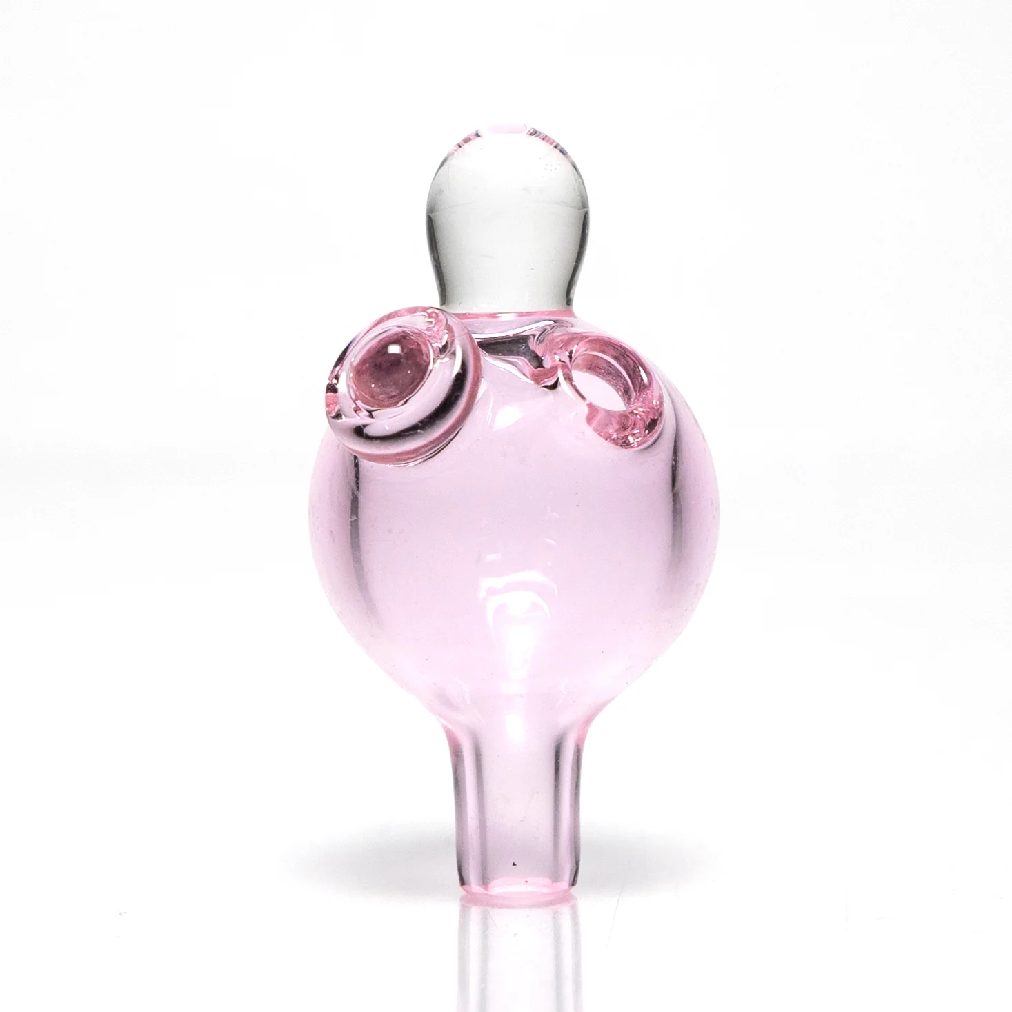 Brando - 10mm Half Blasted Ball Rig - Pink w/ Cobalt - Fume Cluster Millie - Image 12