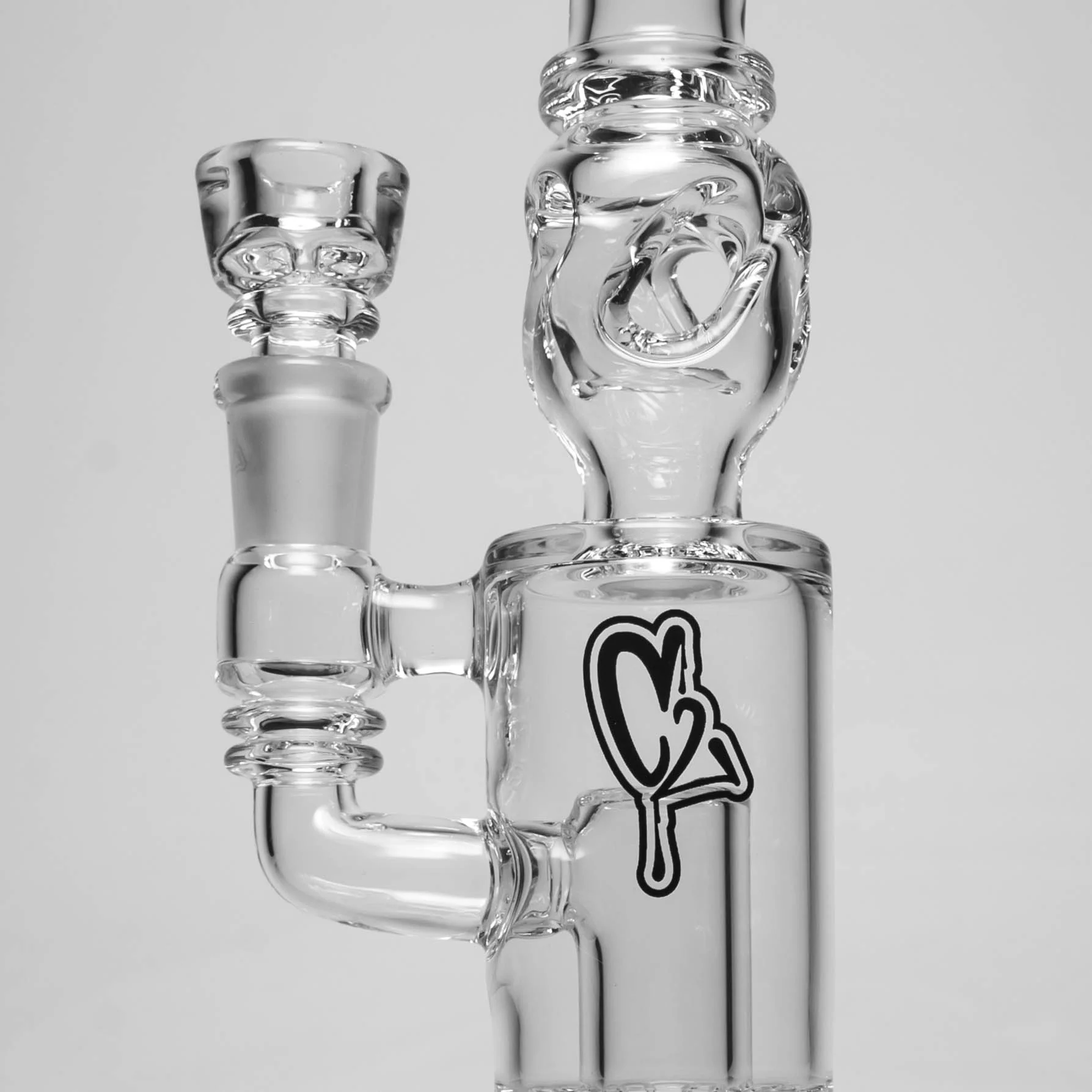 C2 Custom Creations - Mini Ratchet Cup Bubbler w/ Twist Donut - 38mm - Black Drip Label - Image 5
