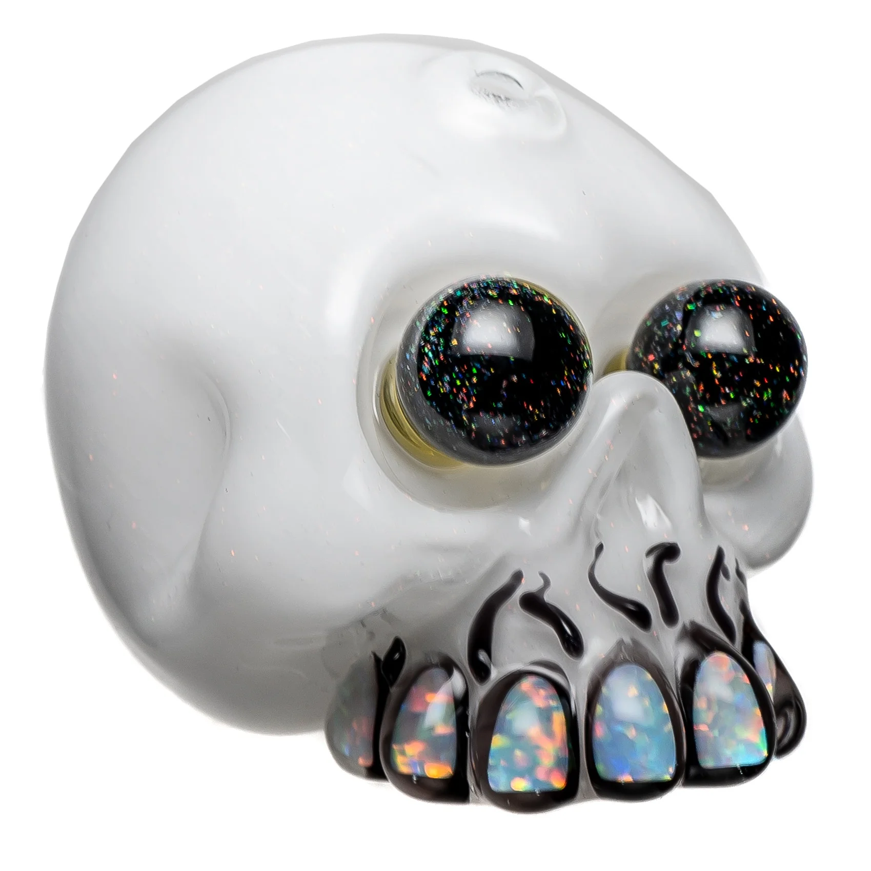 Carsten Carlile - Small Skull Shredder - White Crushed Opal