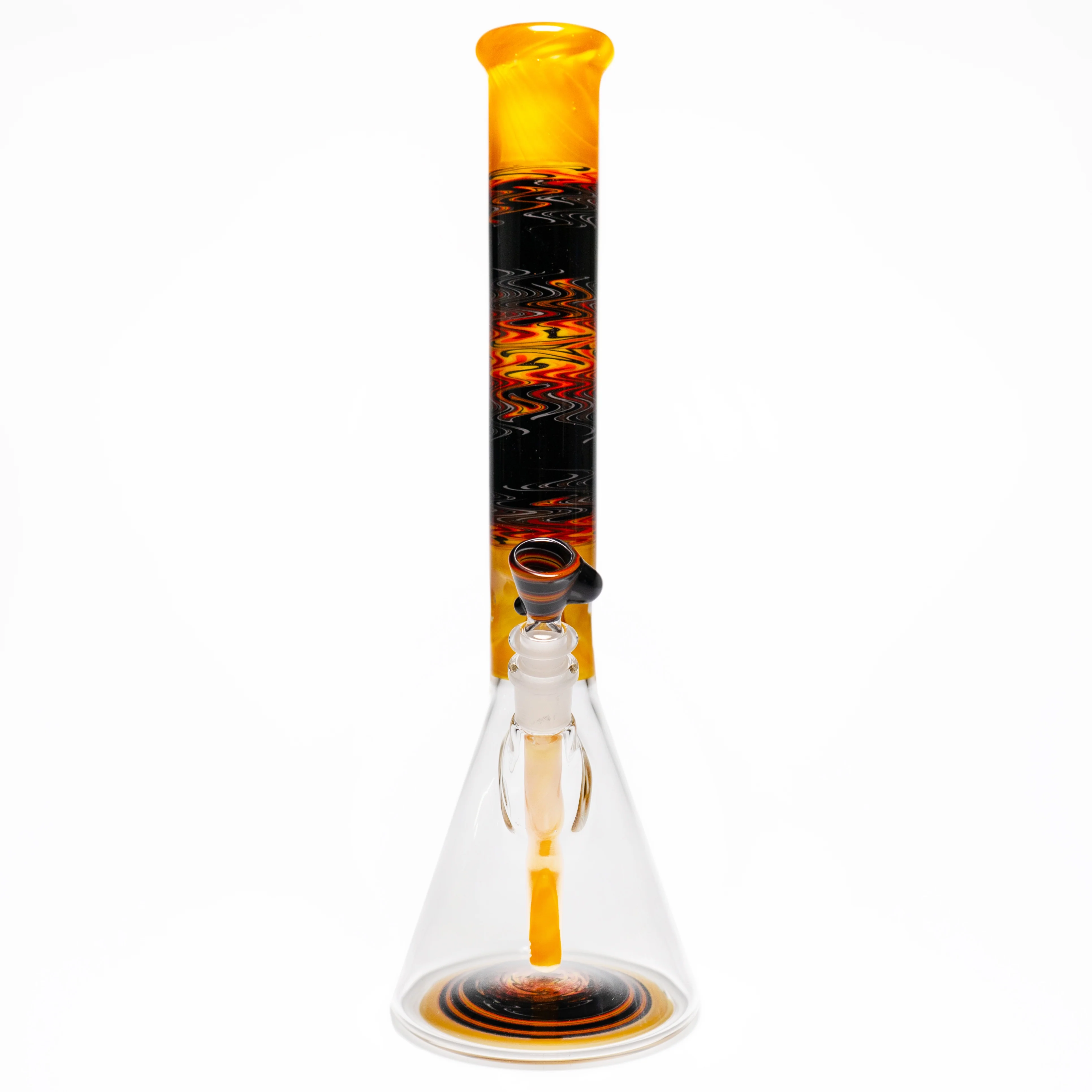 Chris Sculli x Glass Munky - Worked Beaker  - Fire Fade & Pumpkin Spice