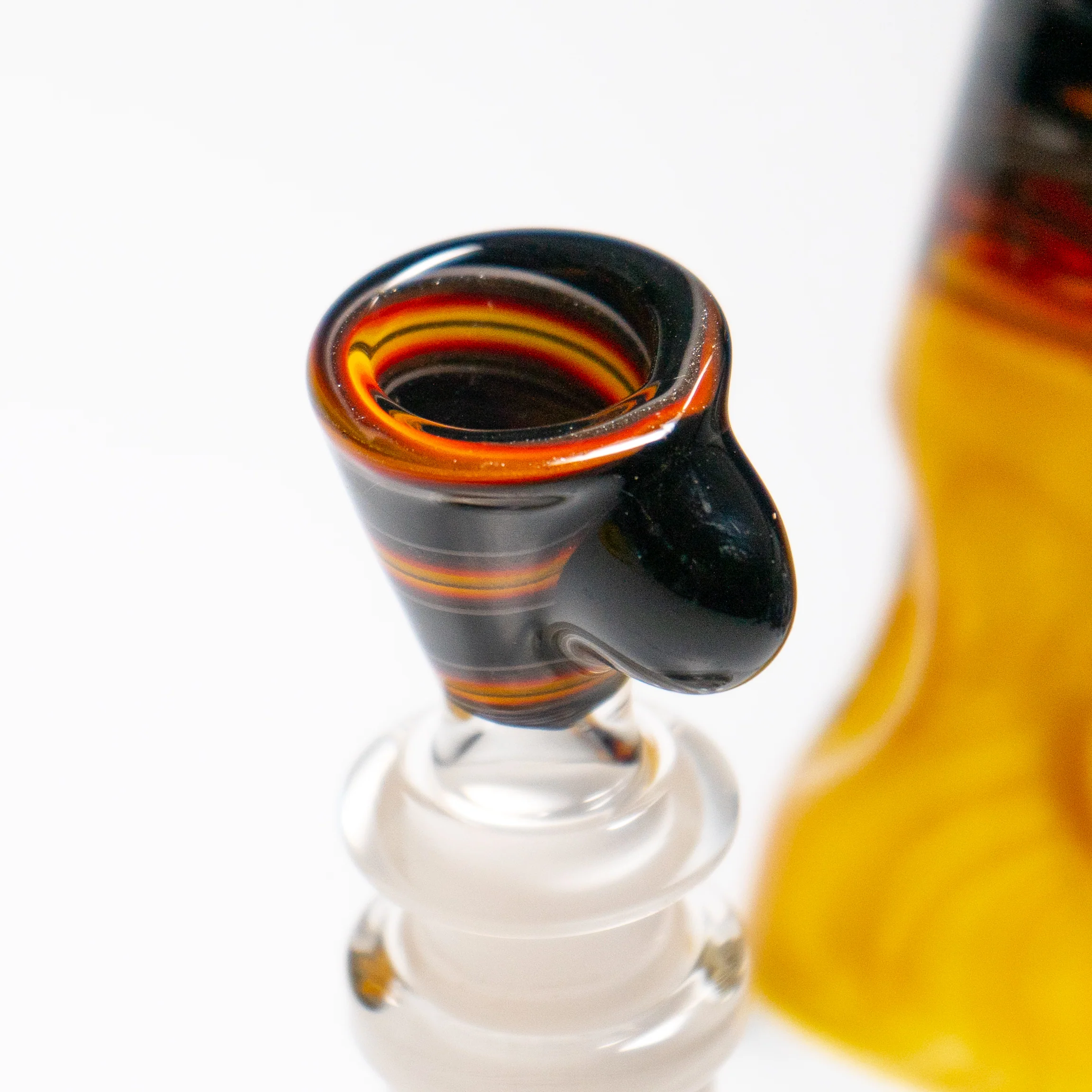 Chris Sculli x Glass Munky - Worked Beaker  - Fire Fade & Pumpkin Spice - Image 6