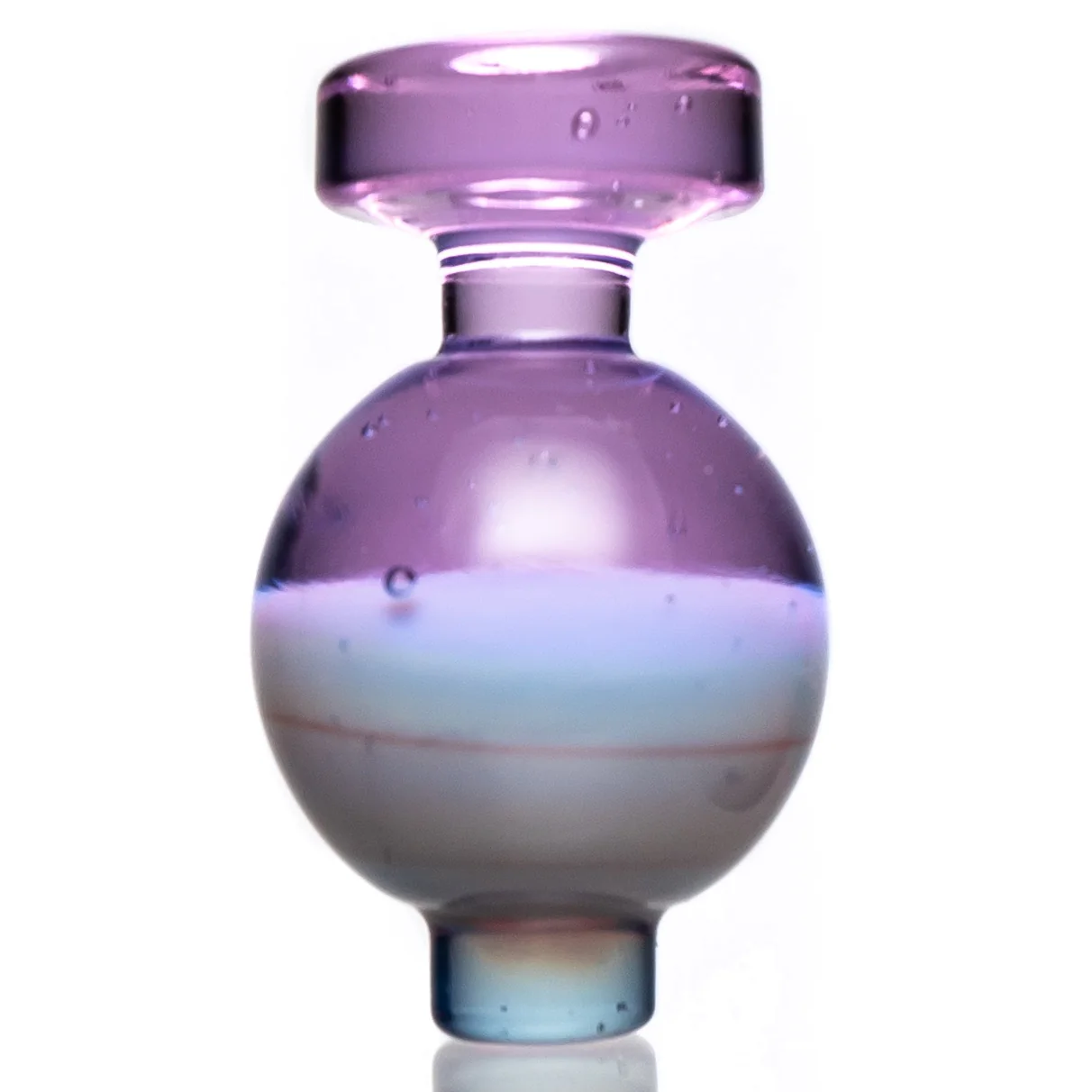 Cripple Hill Glass - Round Slurper Cap - 20mm - Pink Lollipop & Pastel Blue