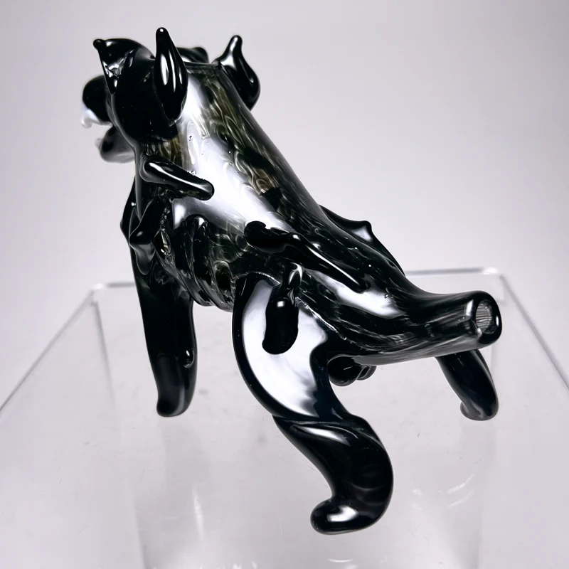 Daniels Glass Art - Bull Dog Dry Pipe - Black - Image 2