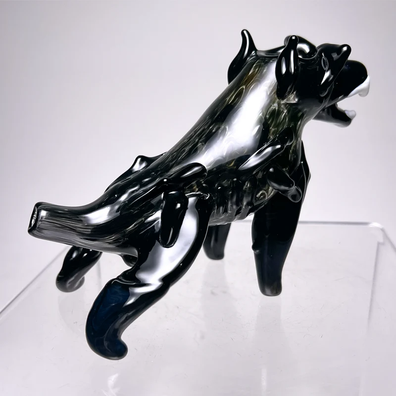 Daniels Glass Art - Bull Dog Dry Pipe - Black - Image 3