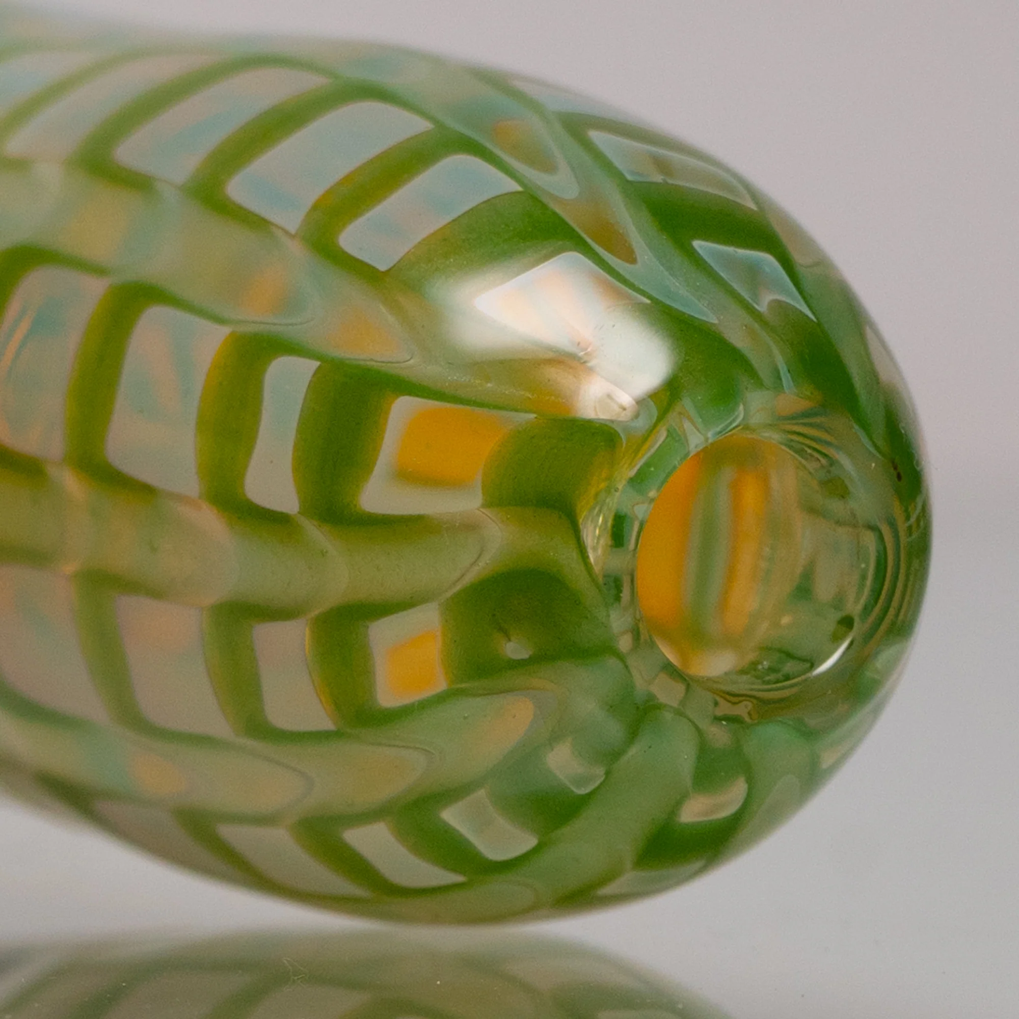 Daniels Glass Art - Fume & Rake Spoon Pipe - Green - Image 3