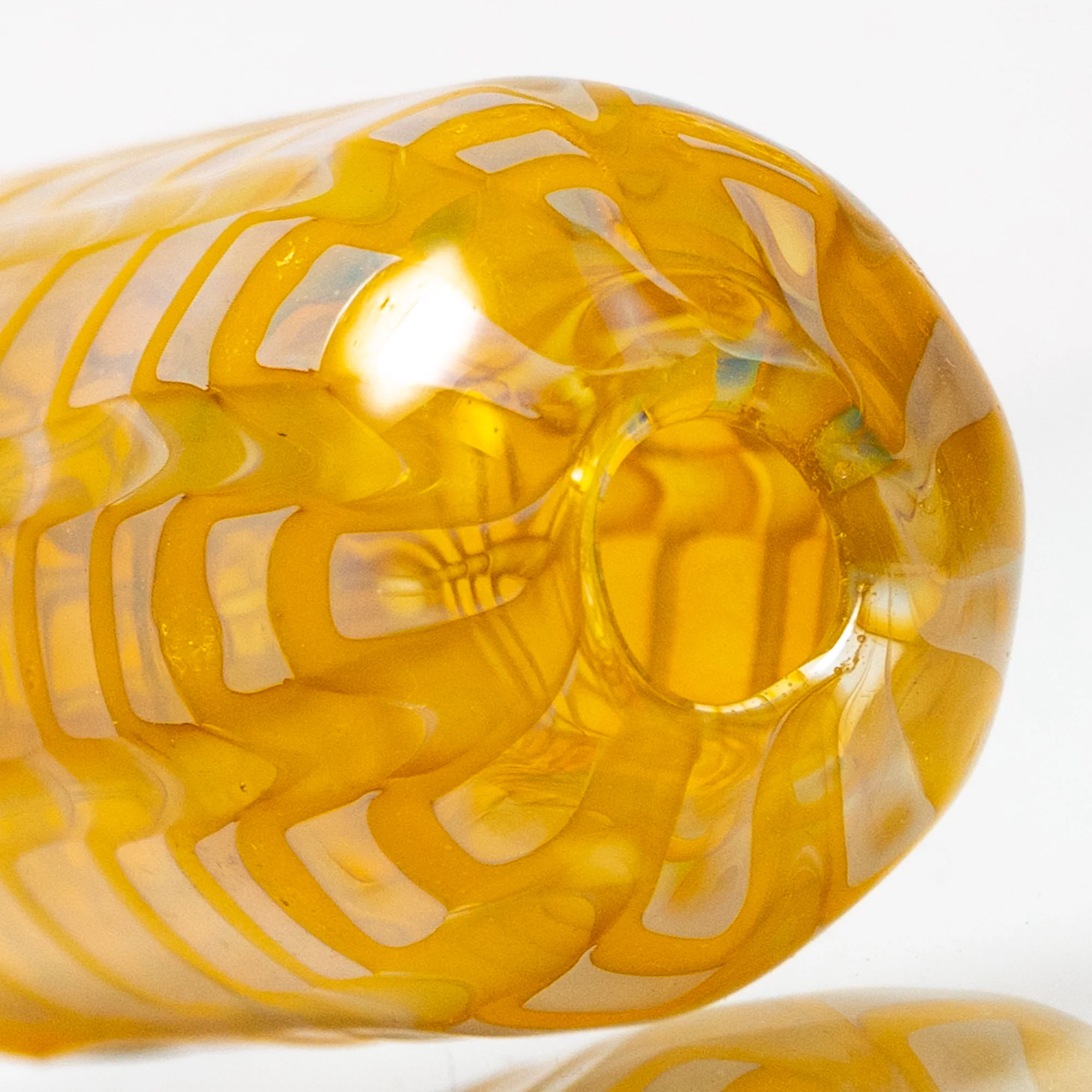 Daniels Glass Art - Fume & Rake Spoon Pipe - Yellow - Image 3
