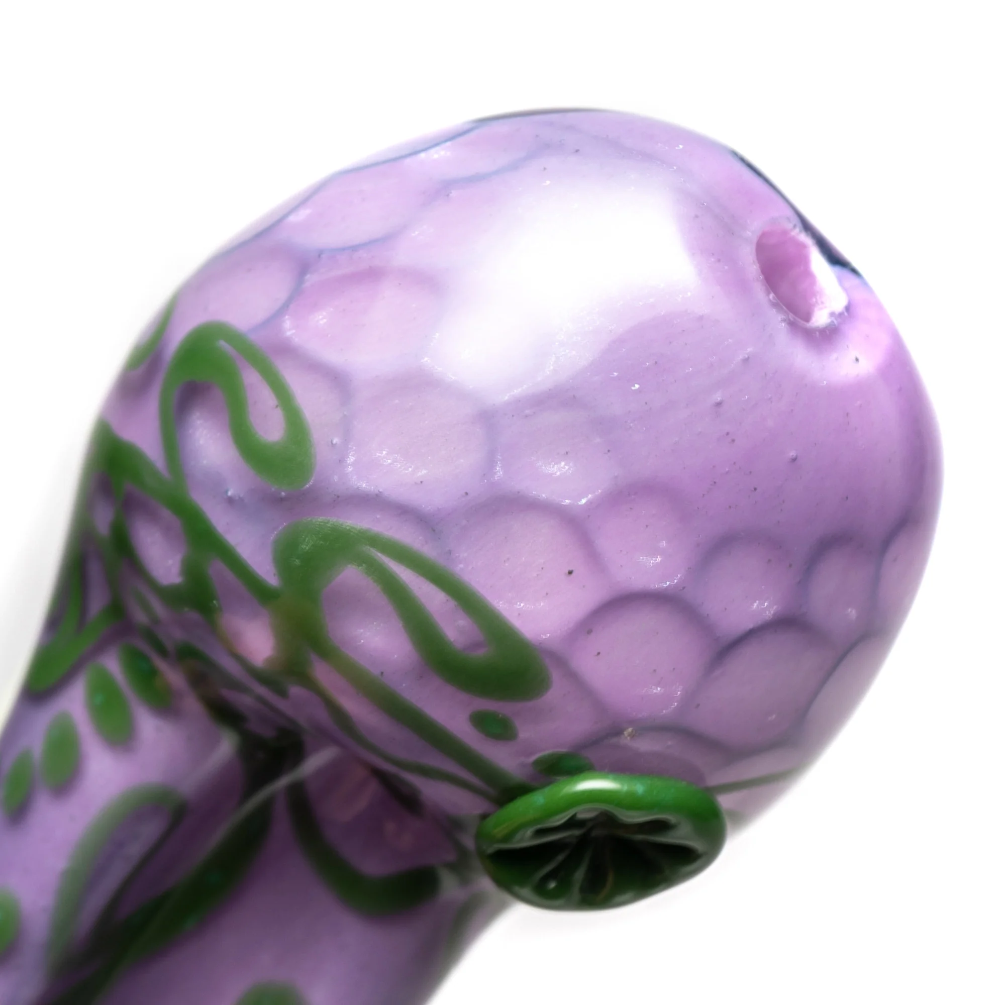 Dellene Peralta - High Heel Shoe Pipe - Purple Honeycomb w/ Green & White - Image 4
