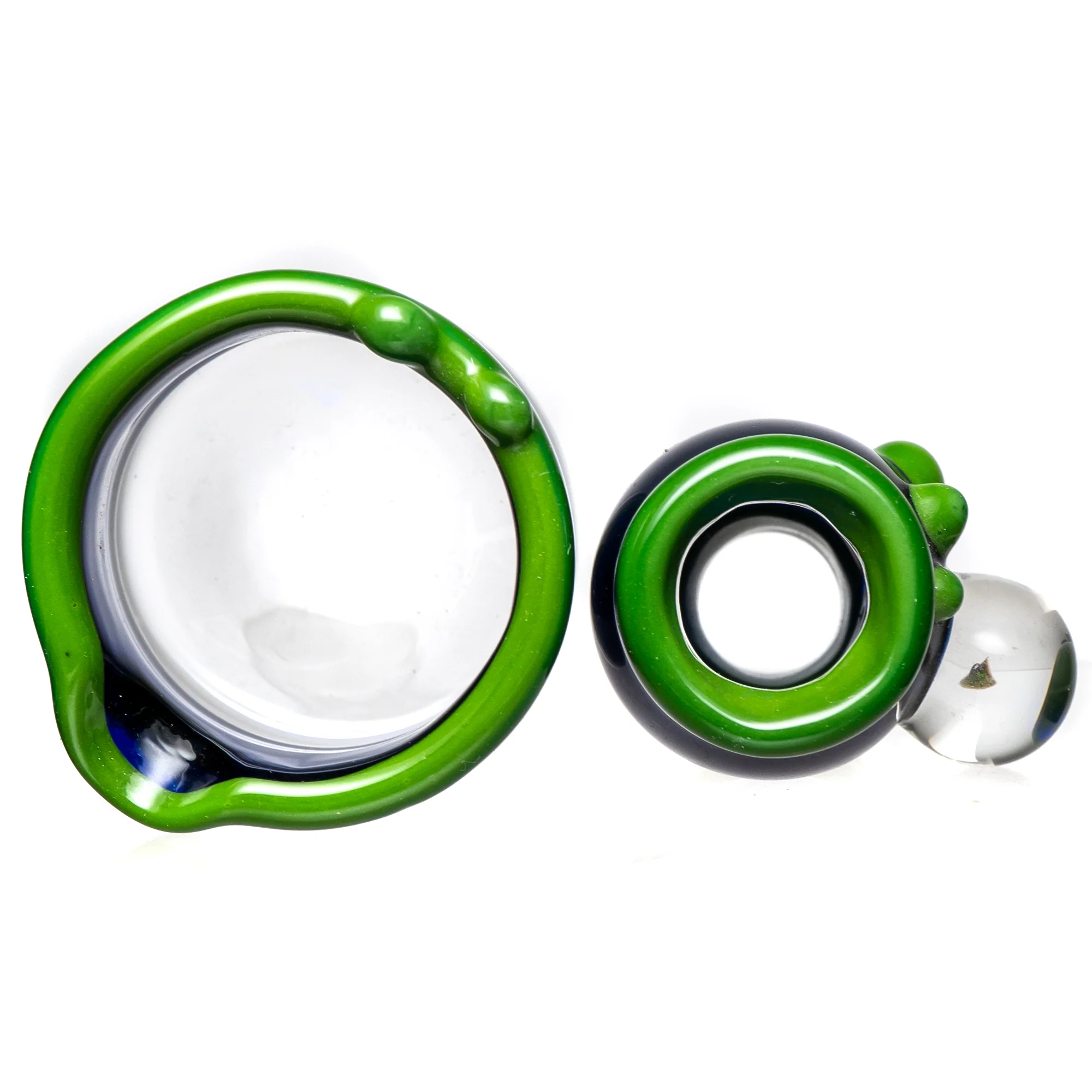 Dome, Dish & Dabber Set - Blue & Green w/ Opal - Image 2