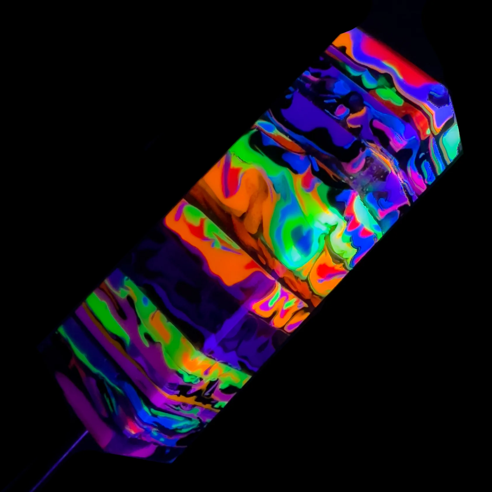 DunkinDabber - Flat Head Dabber - Kaotic Artworks Overpour - 4 1/4" - Image 2
