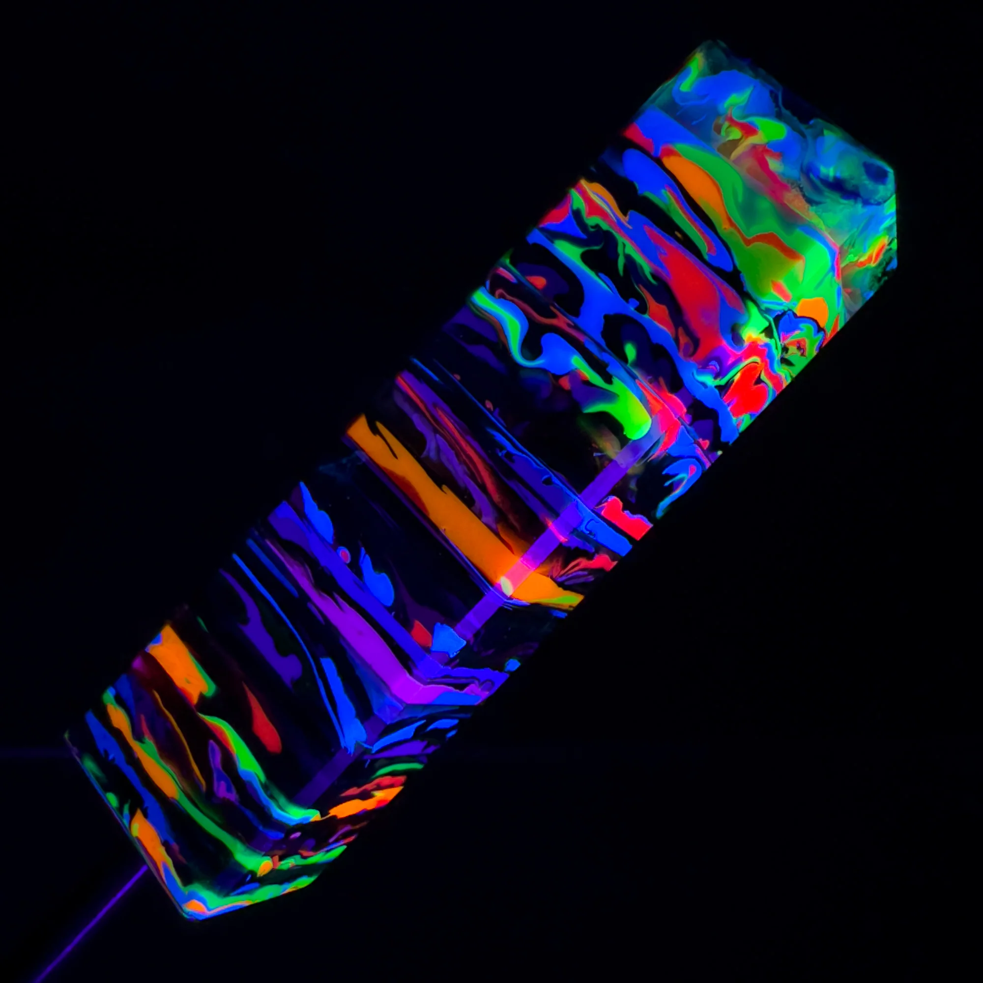 DunkinDabber - Flat Head Dabber - Kaotic Artworks Overpour - 4 3/8" - Image 4