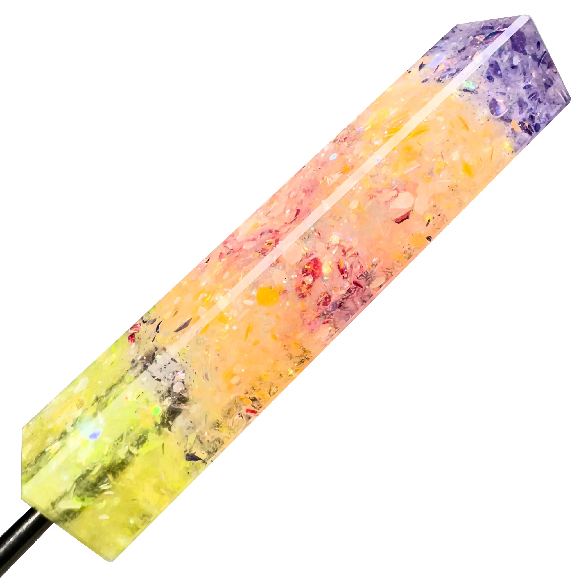 DunkinDabber - Round Flat Head Dabber - Pourcasso Glow UV - 5 3/4" - Image 4