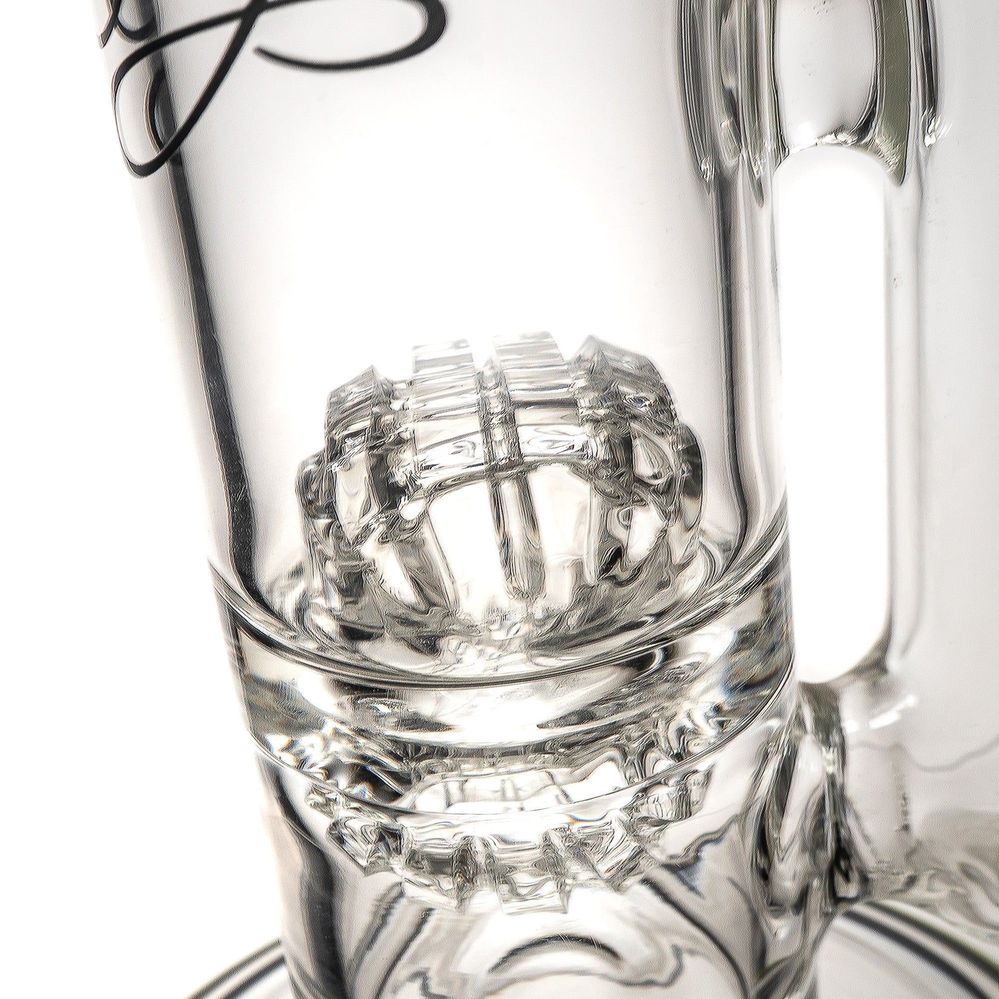Envy Glass - Double Waffle Perc - Black & Slyme w/ Black Label - Image 3