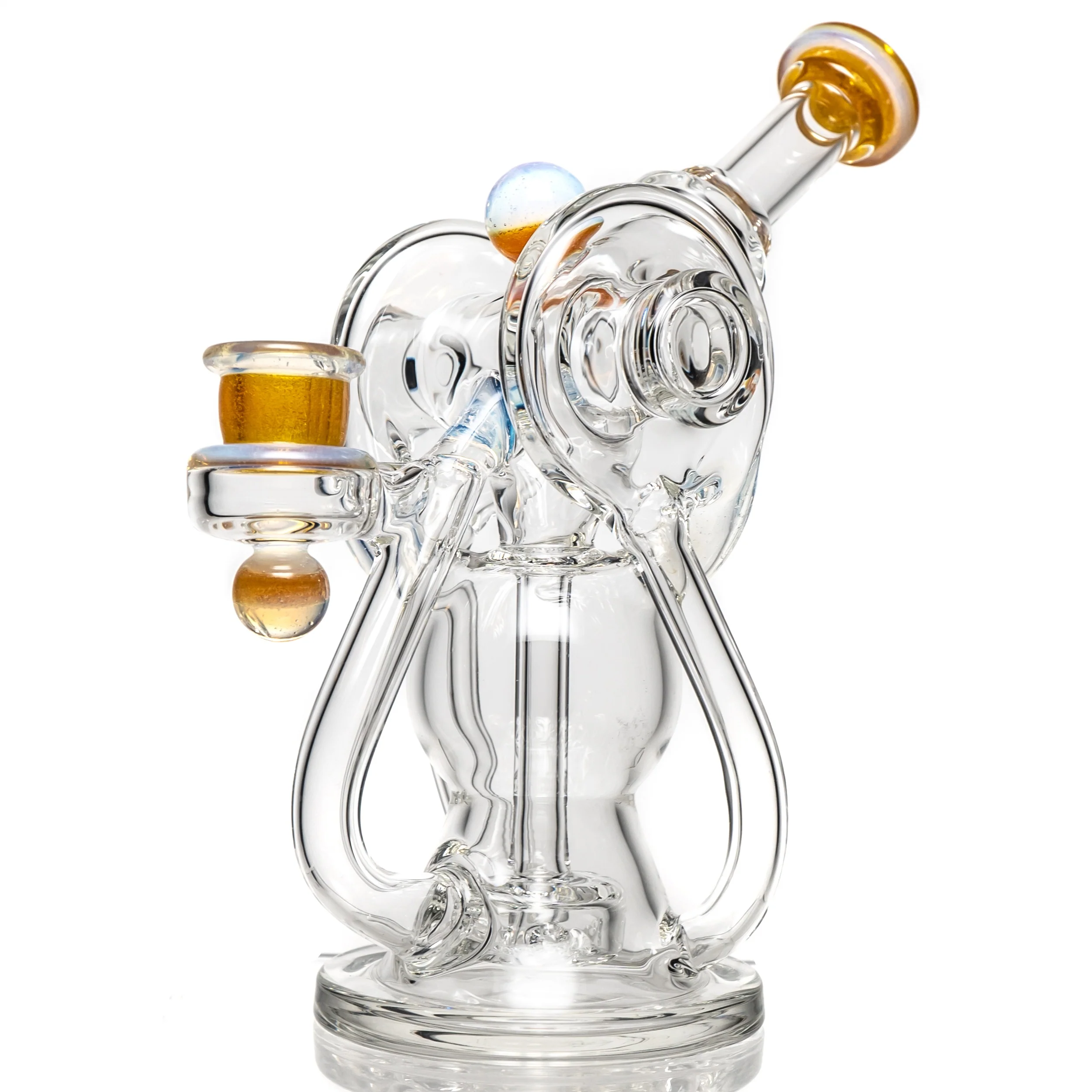 Ery - Shuffle Recycler w/ Internal Drain - 14mm - Orange Crush & Ghost