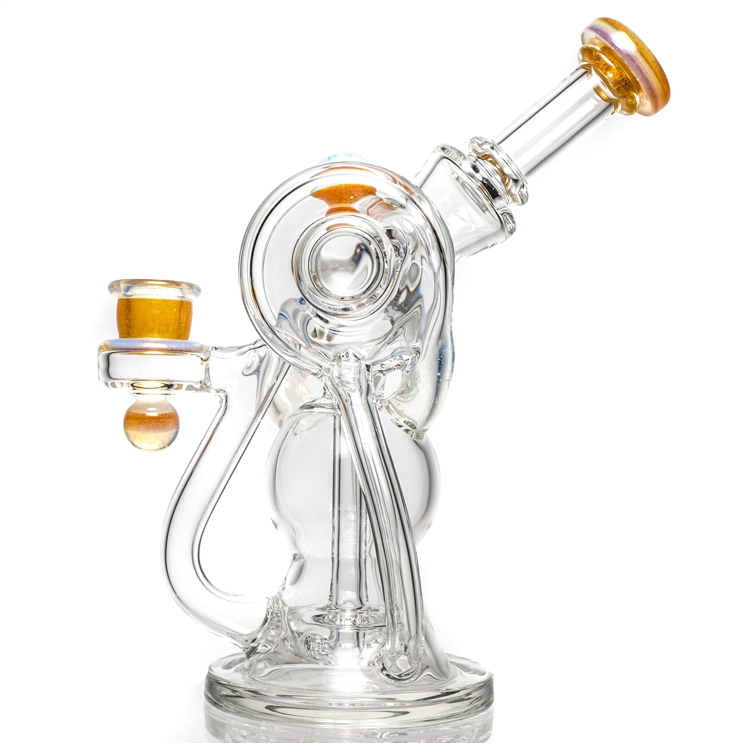 Ery - Shuffle Recycler w/ Internal Drain - 14mm - Orange Crush & Ghost - Image 2