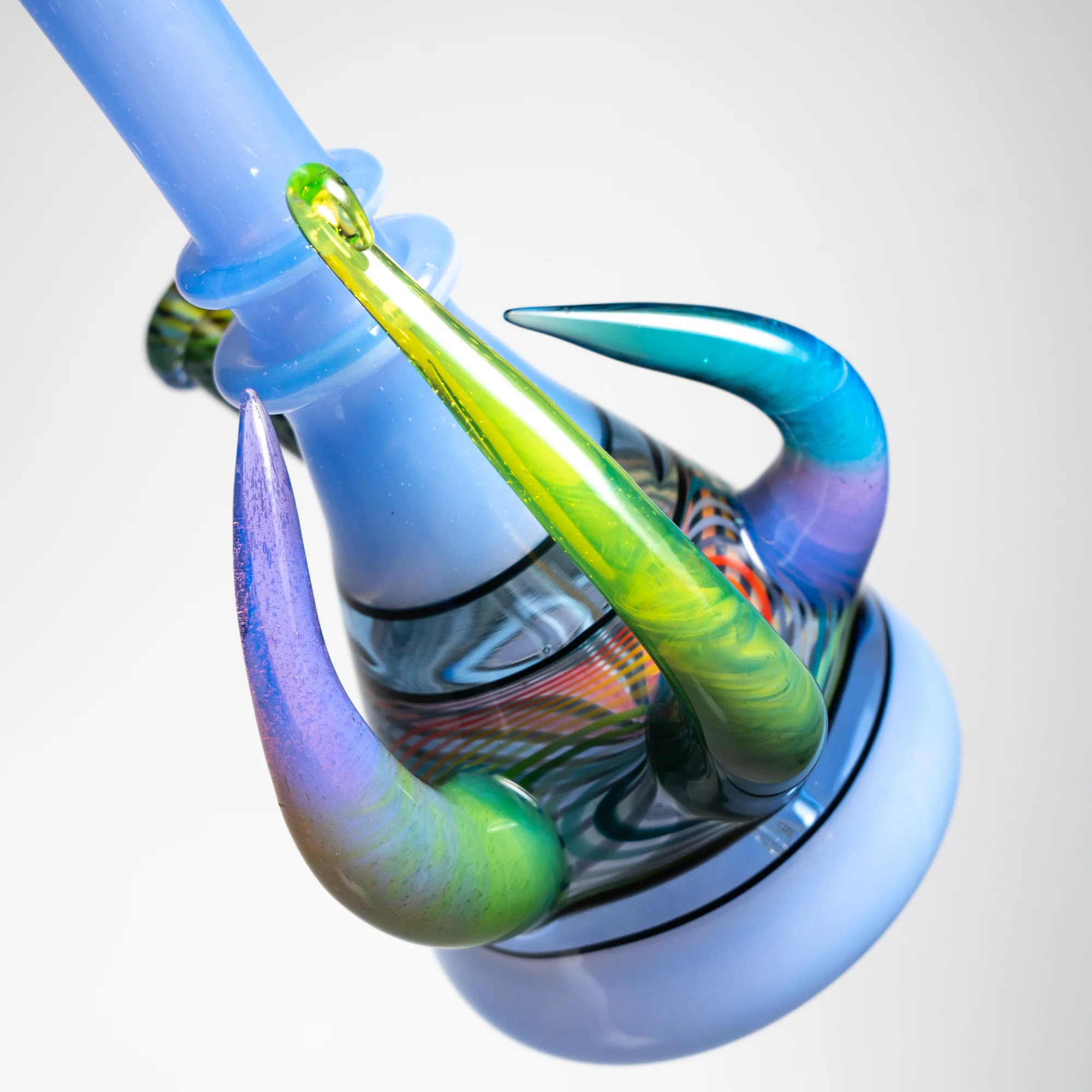 Foggy Mountain - Full Color Worked 3 Horn Tube - Blue Cheese/White - Image 10