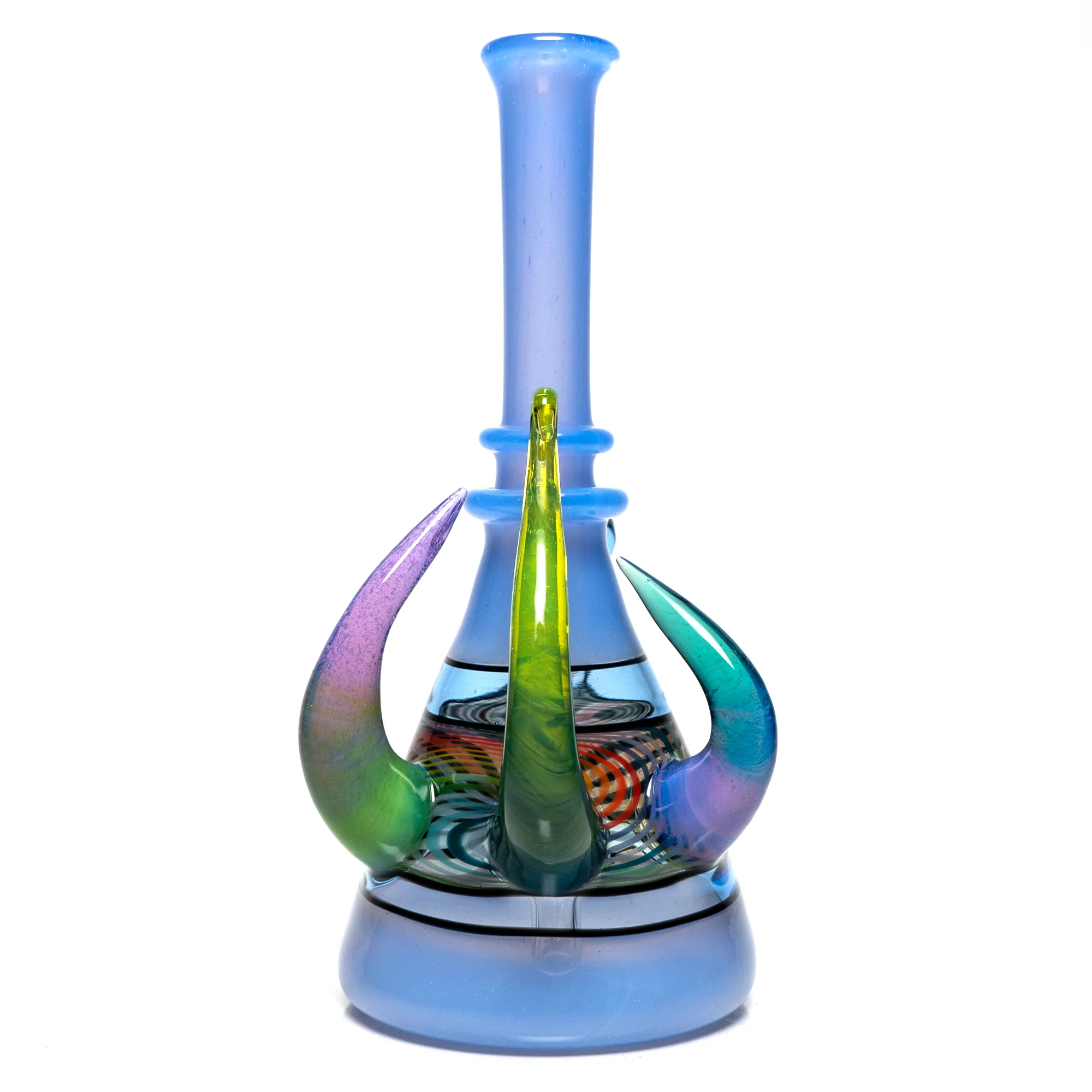 Foggy Mountain - Full Color Worked 3 Horn Tube - Blue Cheese/White - Image 4