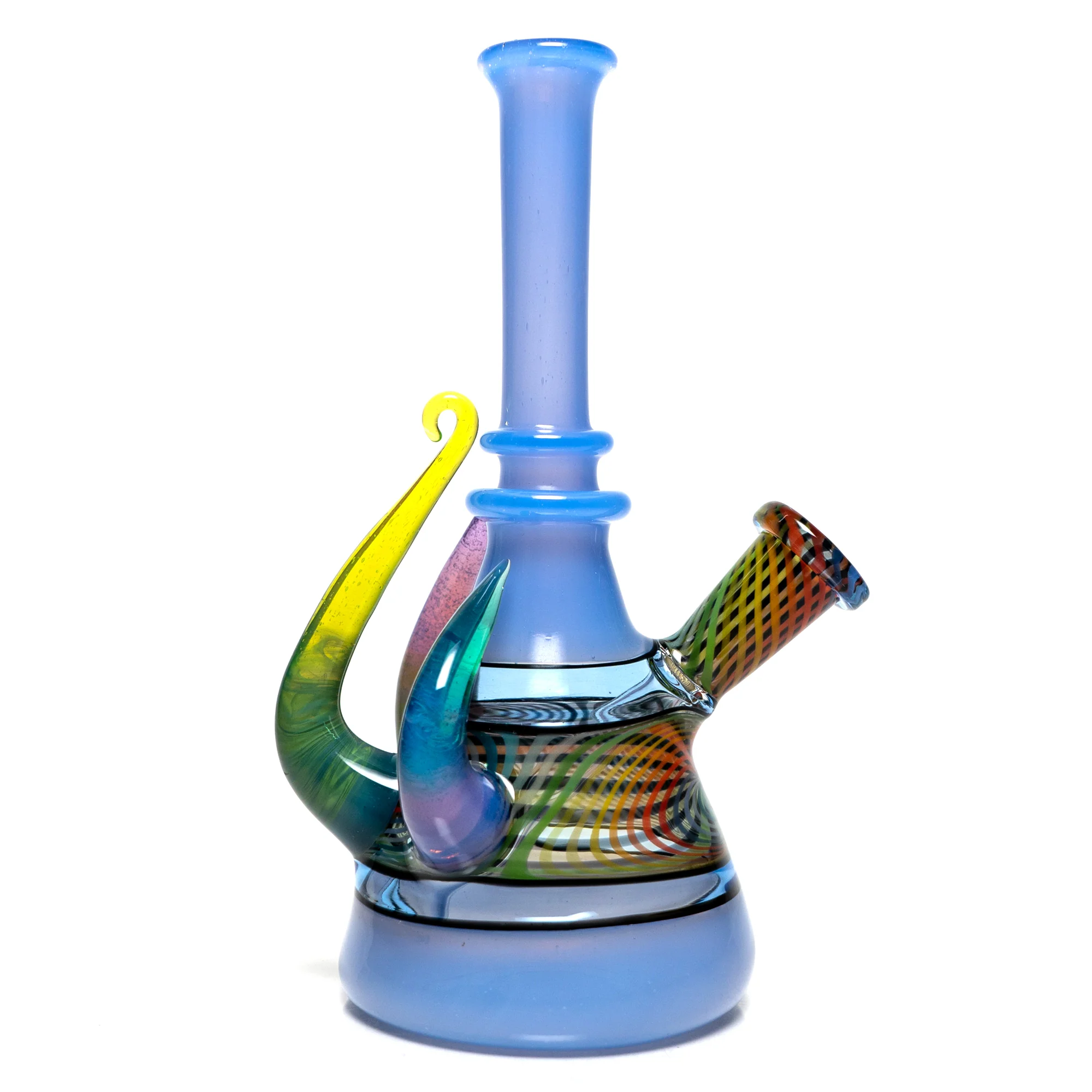 Foggy Mountain - Full Color Worked 3 Horn Tube - Blue Cheese/White - Image 6