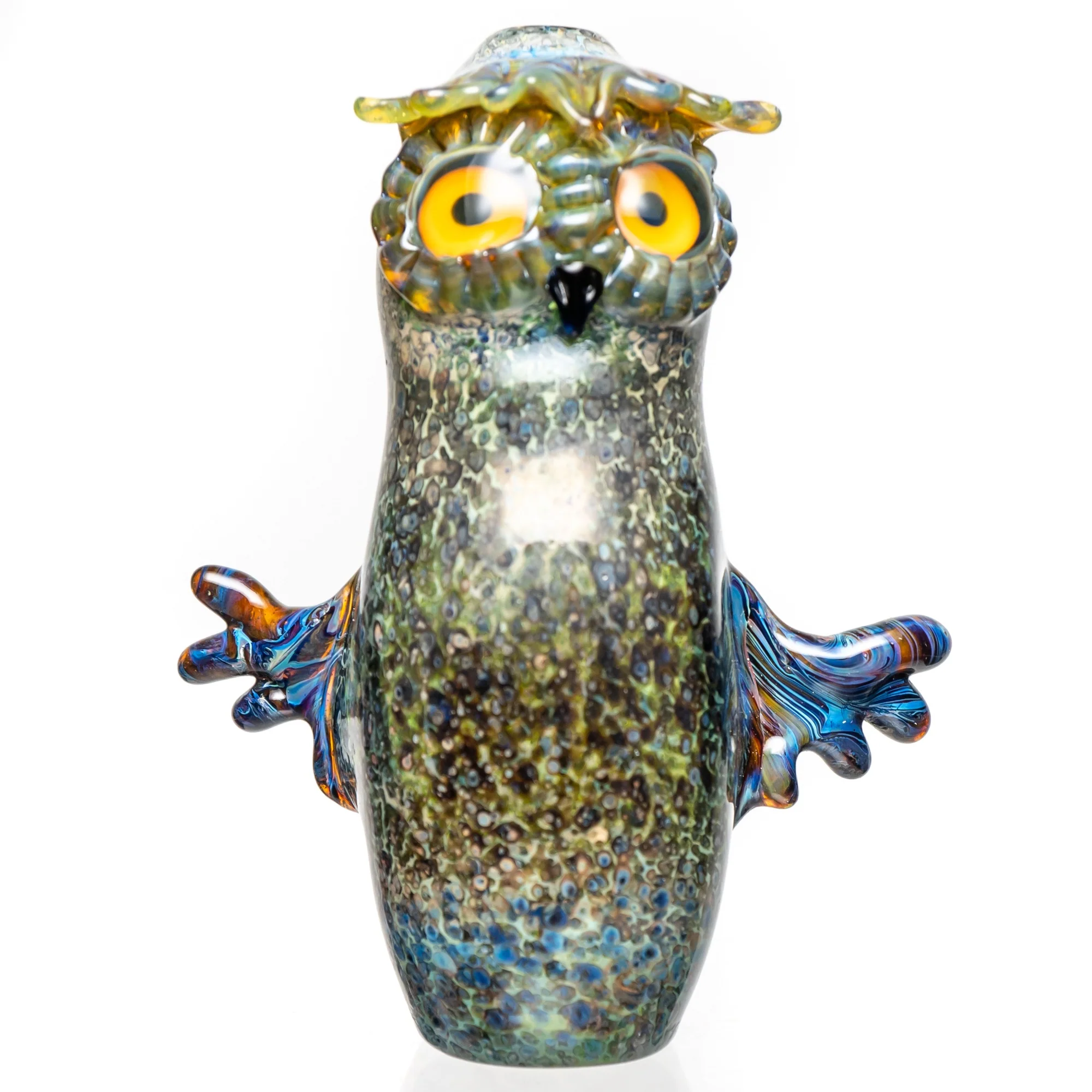 Four Winds Flameworks - Hooter Hand Pipe - Amazon Night Frit