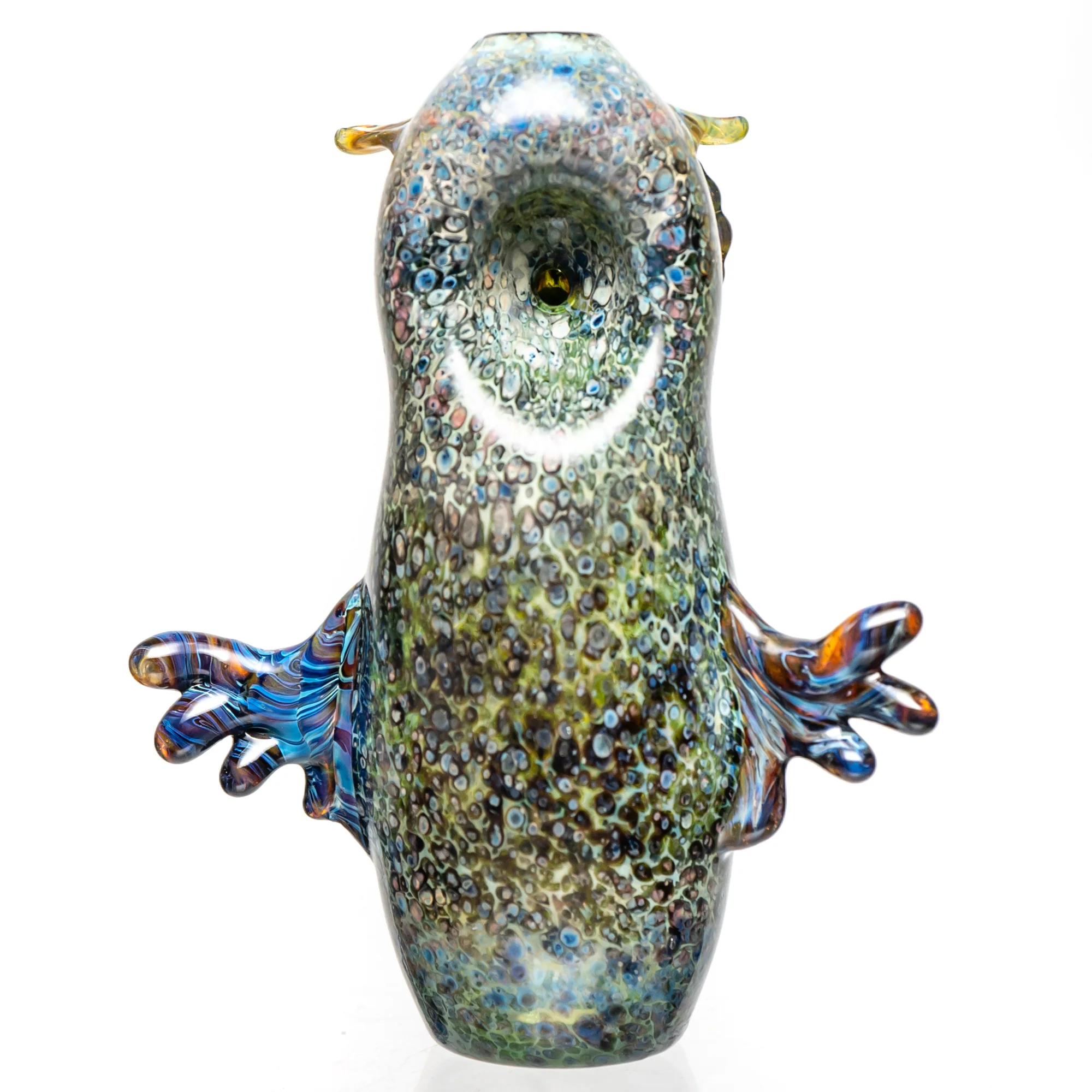 Four Winds Flameworks - Hooter Hand Pipe - Amazon Night Frit - Image 2