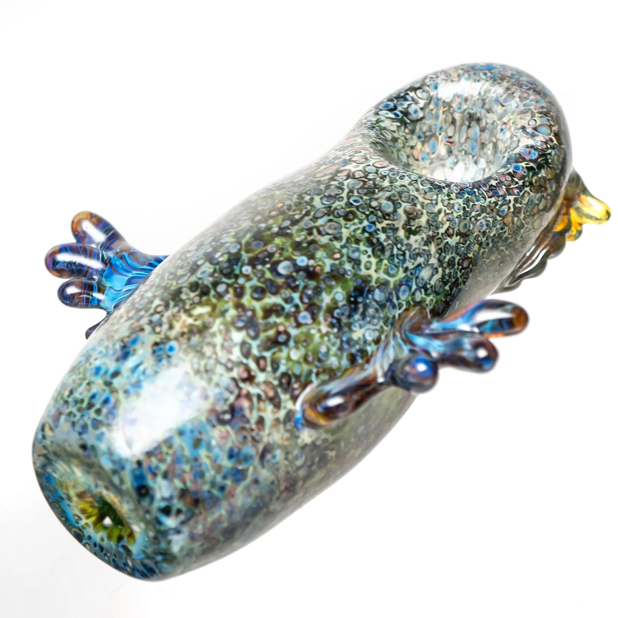 Four Winds Flameworks - Hooter Hand Pipe - Amazon Night Frit - Image 3