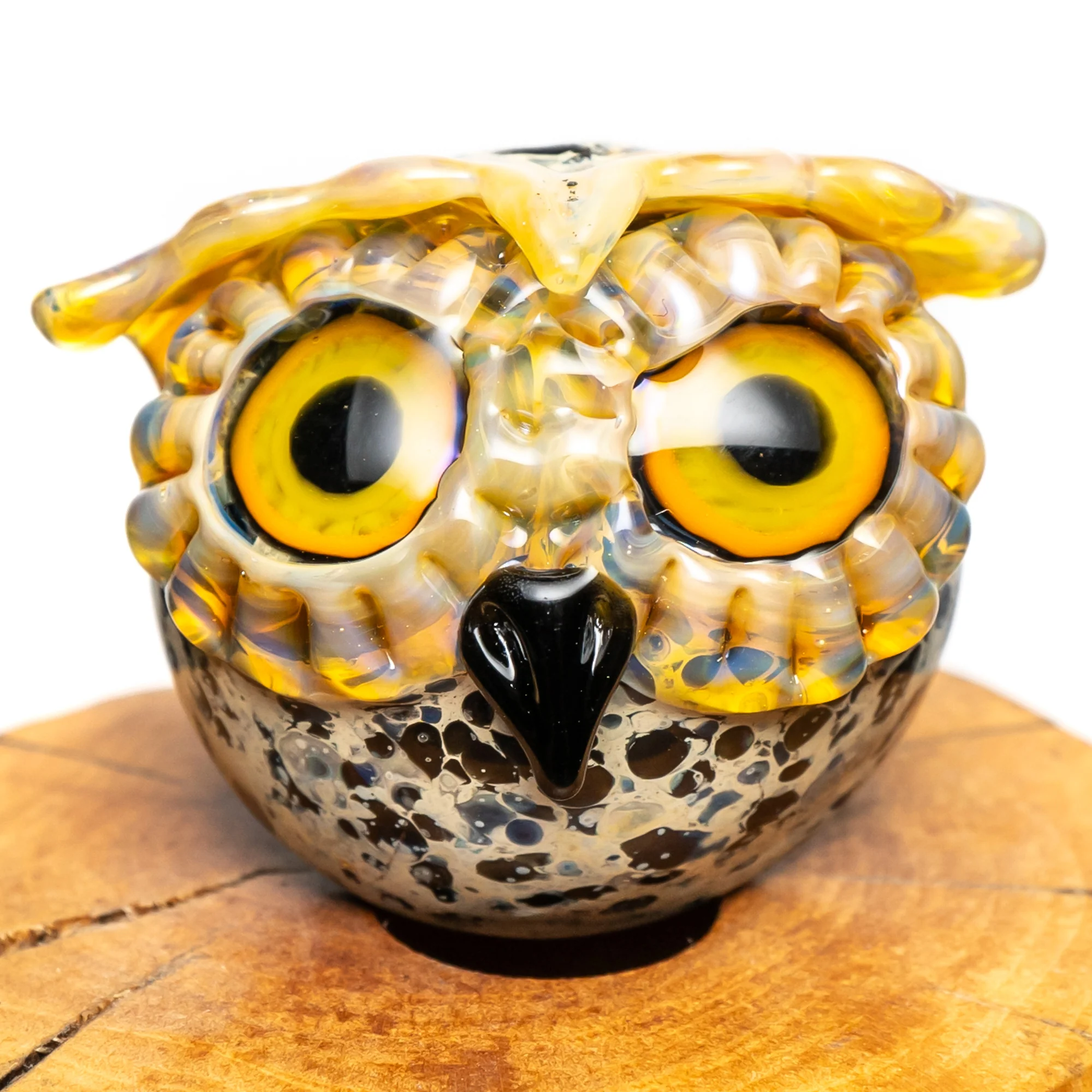 Four Winds Flameworks - Owl Carb Cap - Brown Frit - Image 2