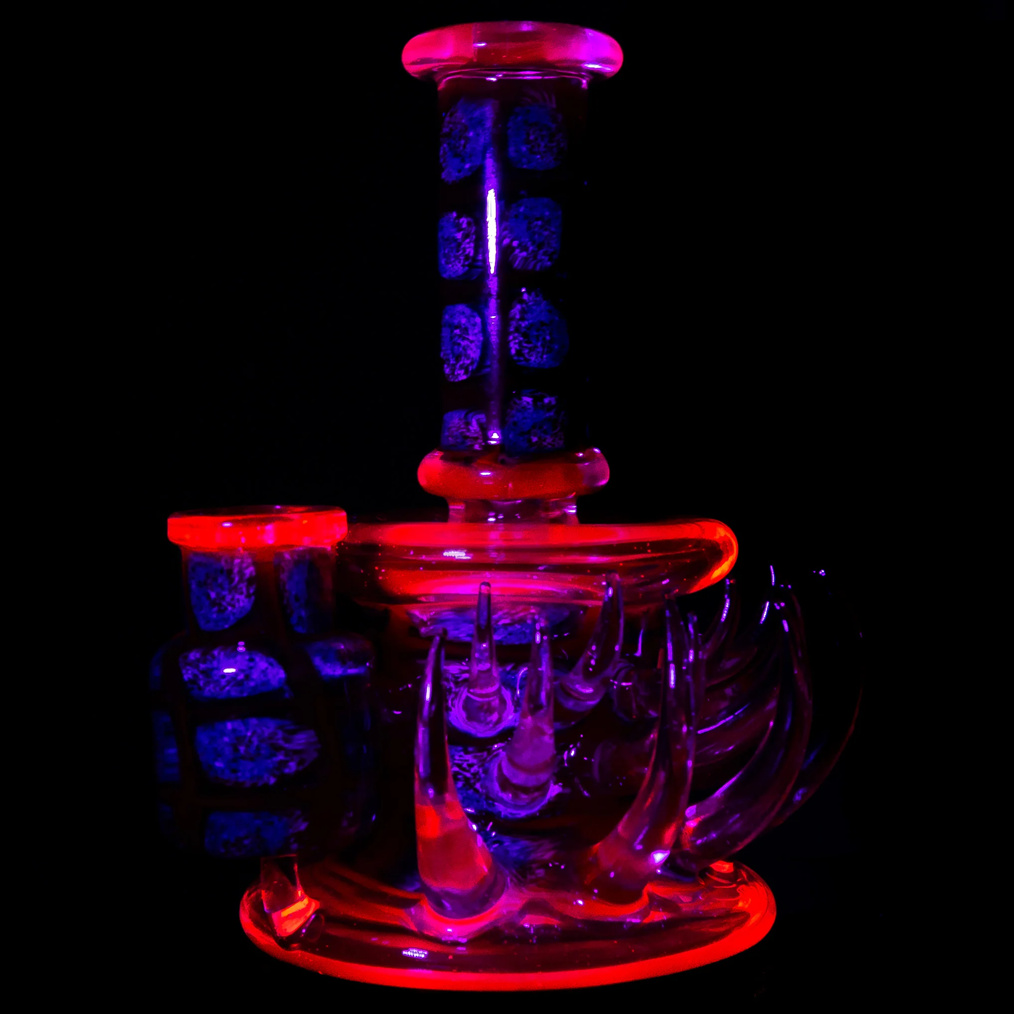 Freeek Glass x EON Glass - Horn Jammer Tube - UV Electric Flamingo - Image 2