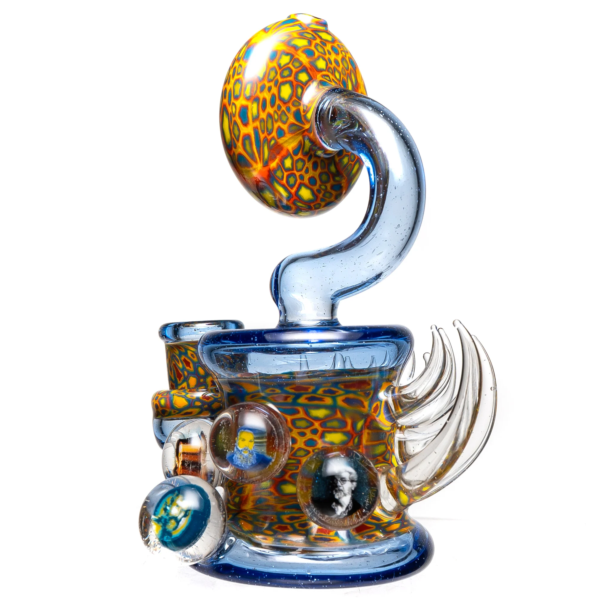 Freeek Glass x EON Glass - Horn Jammer - UV Blue Dreamingo & UV Lucy - Image 2