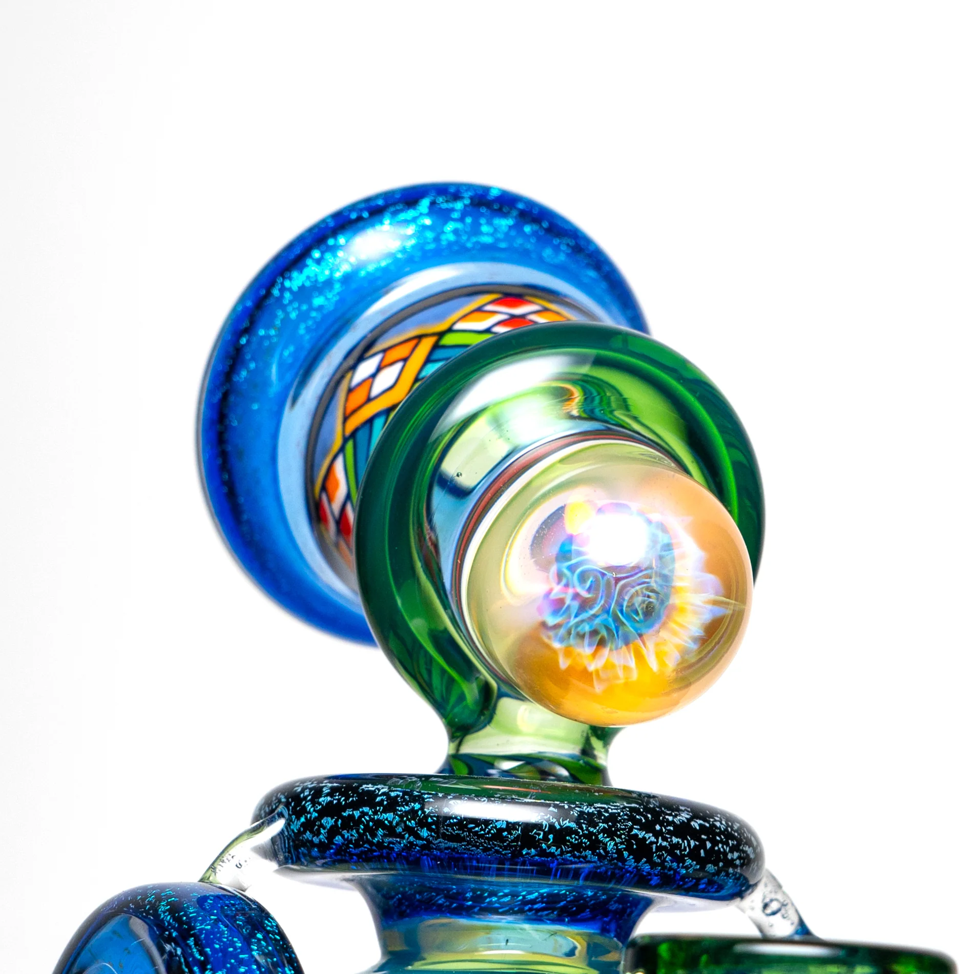 Freeek Glass - Double Terpcycler - Plantphibian & Blue Dichro - Image 11