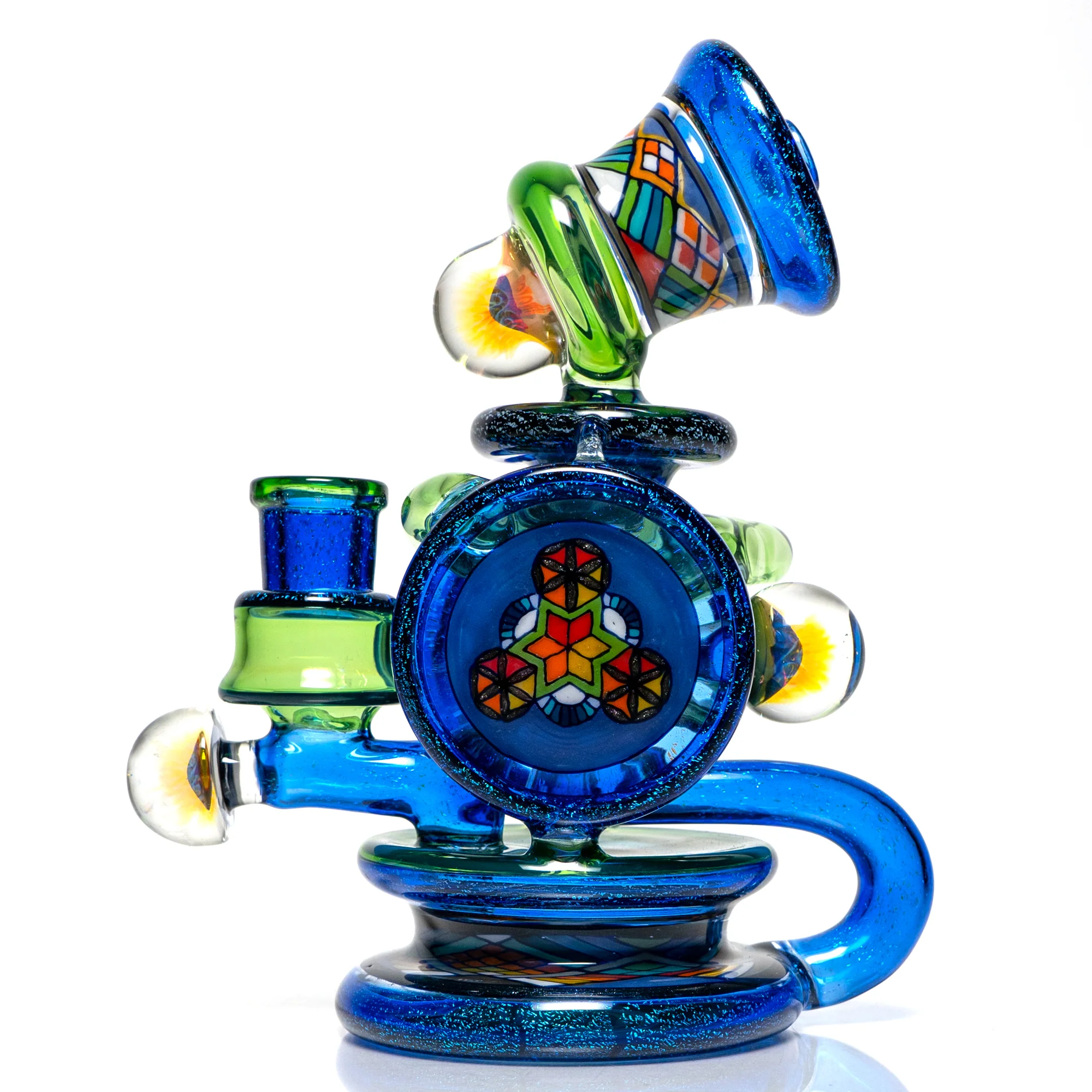 Freeek Glass - Double Terpcycler - Plantphibian & Blue Dichro - Image 2