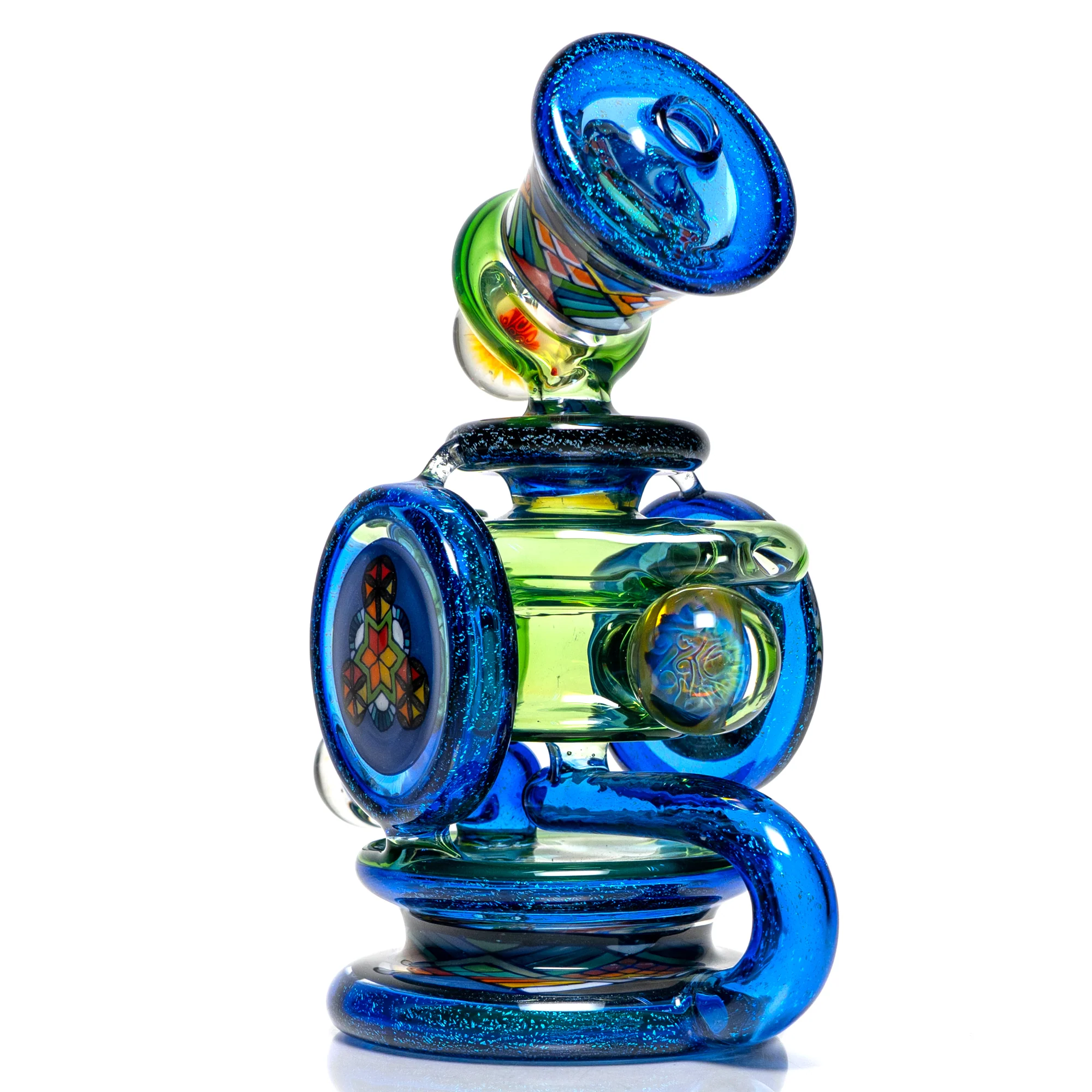 Freeek Glass - Double Terpcycler - Plantphibian & Blue Dichro - Image 3