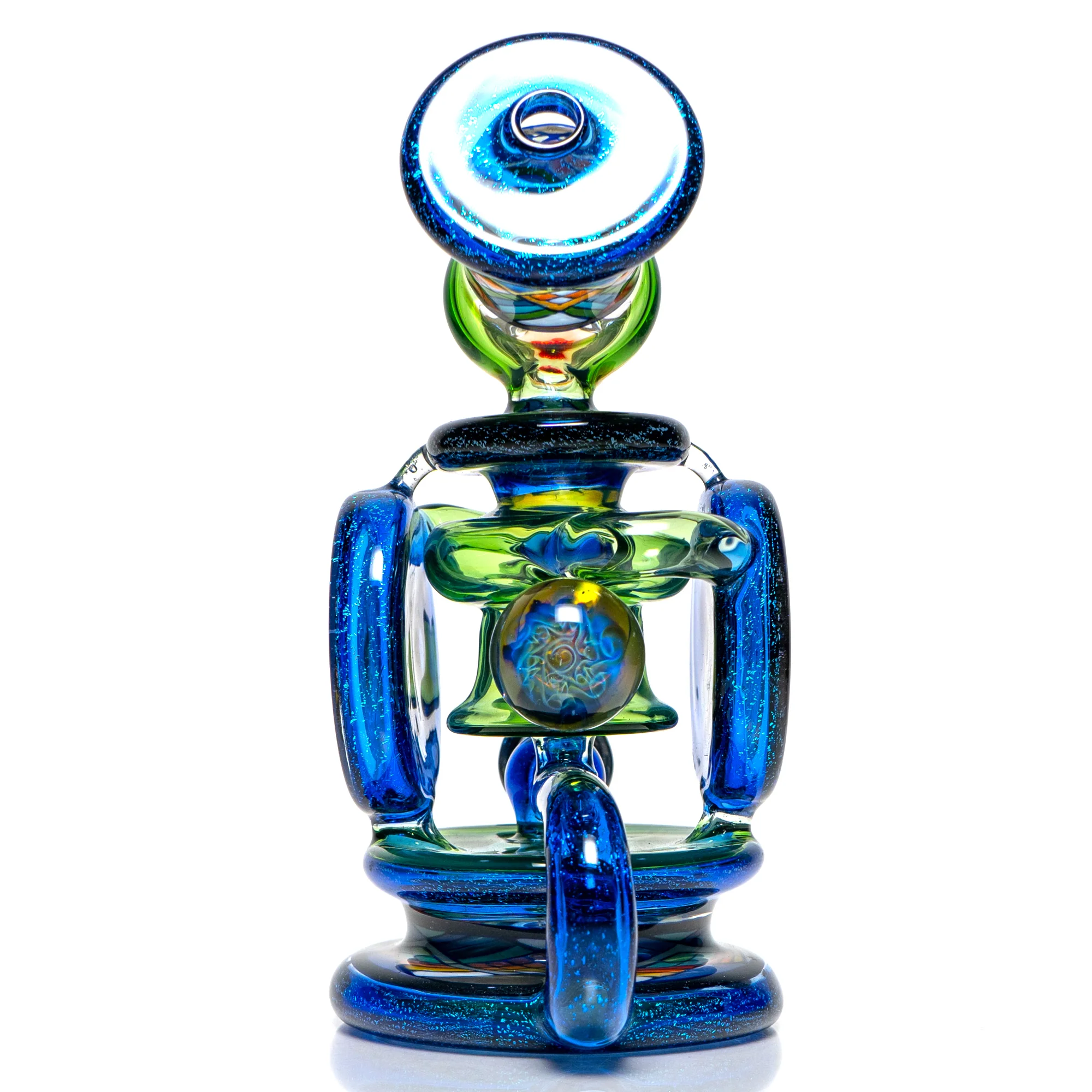 Freeek Glass - Double Terpcycler - Plantphibian & Blue Dichro - Image 4