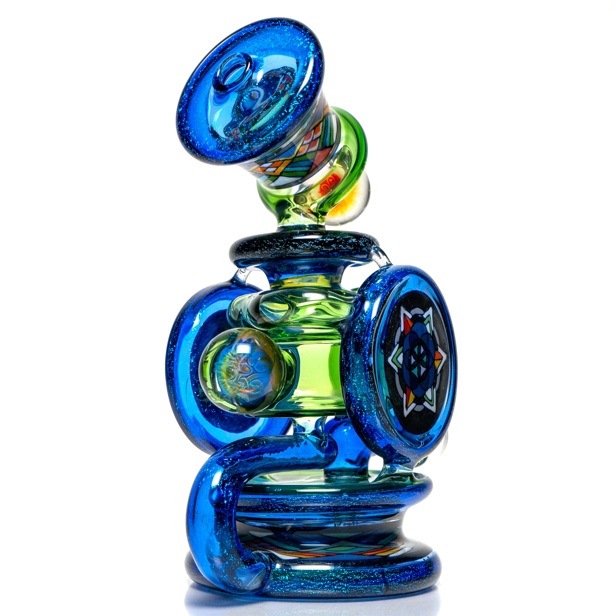 Freeek Glass - Double Terpcycler - Plantphibian & Blue Dichro - Image 5