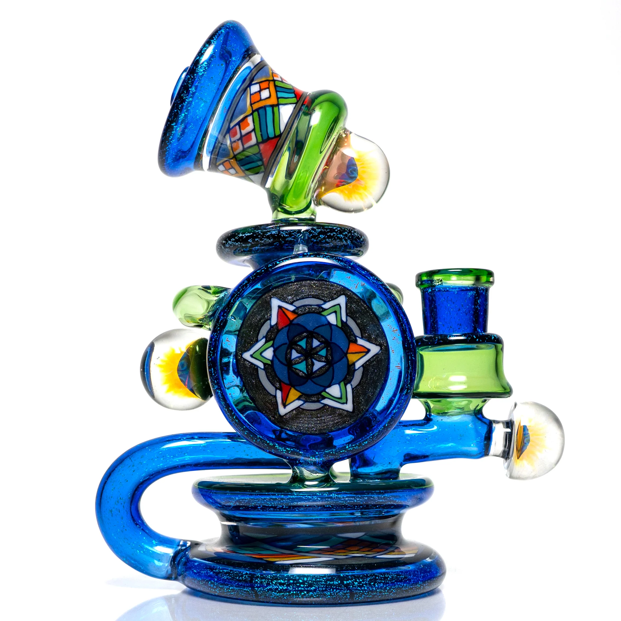 Freeek Glass - Double Terpcycler - Plantphibian & Blue Dichro - Image 6