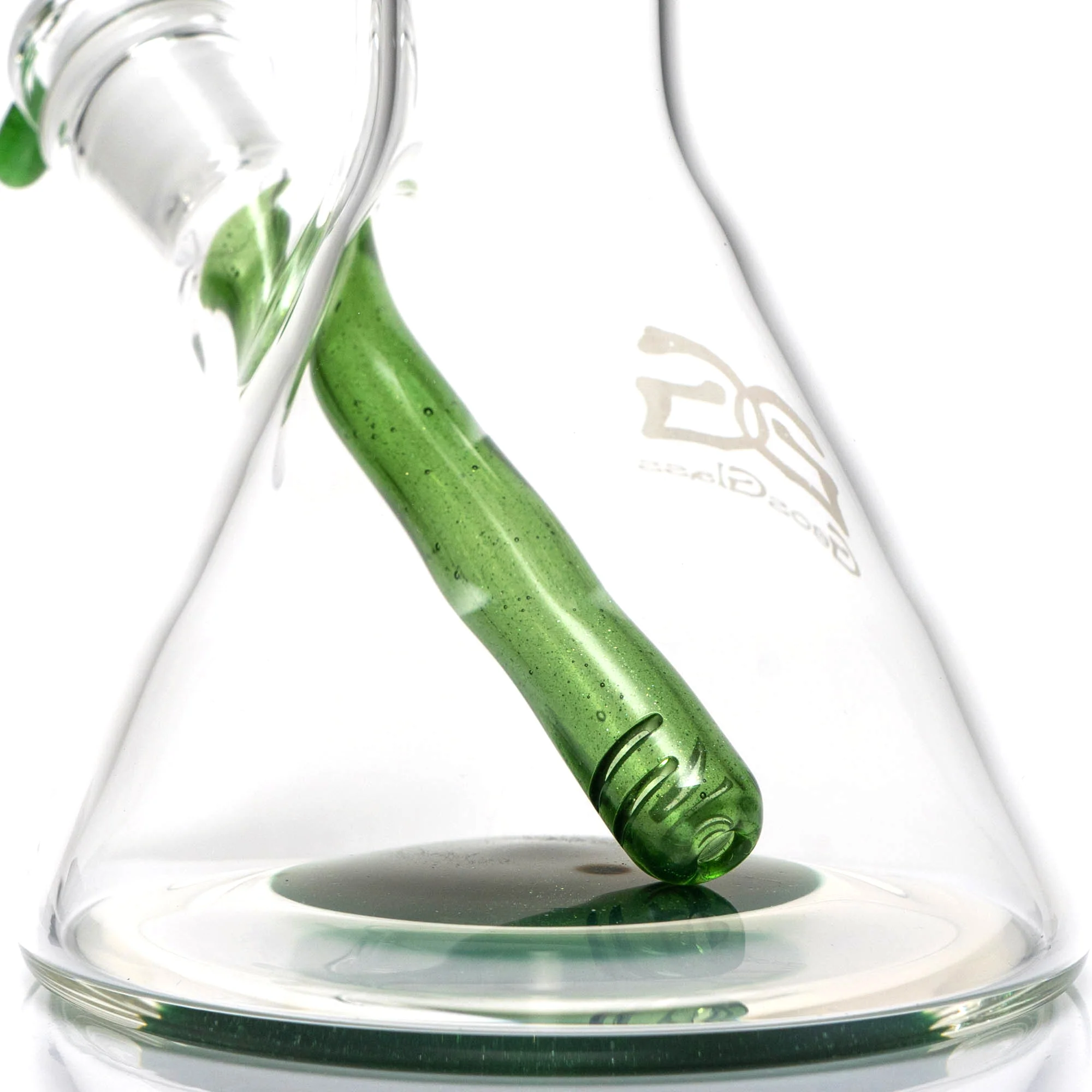 Geos Glass - Mini Hitter - Green Stardust - Image 4