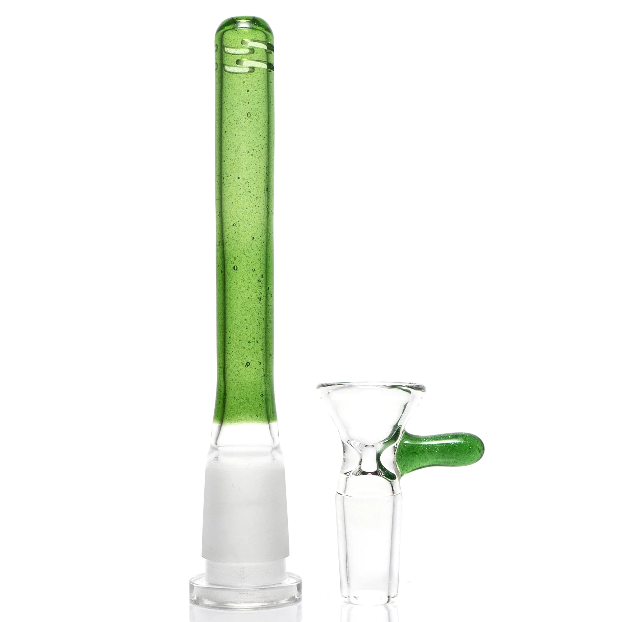 Geos Glass - Mini Hitter - Green Stardust - Image 6